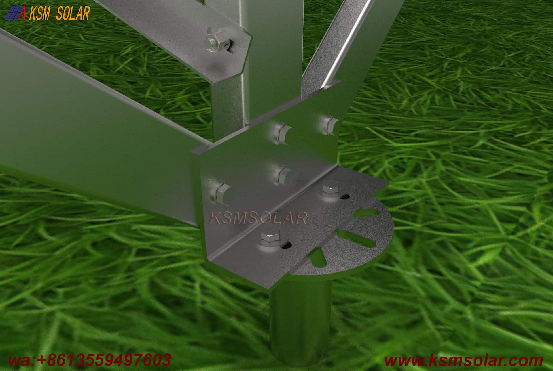 C Steel with Screw Pile Solar Mount System