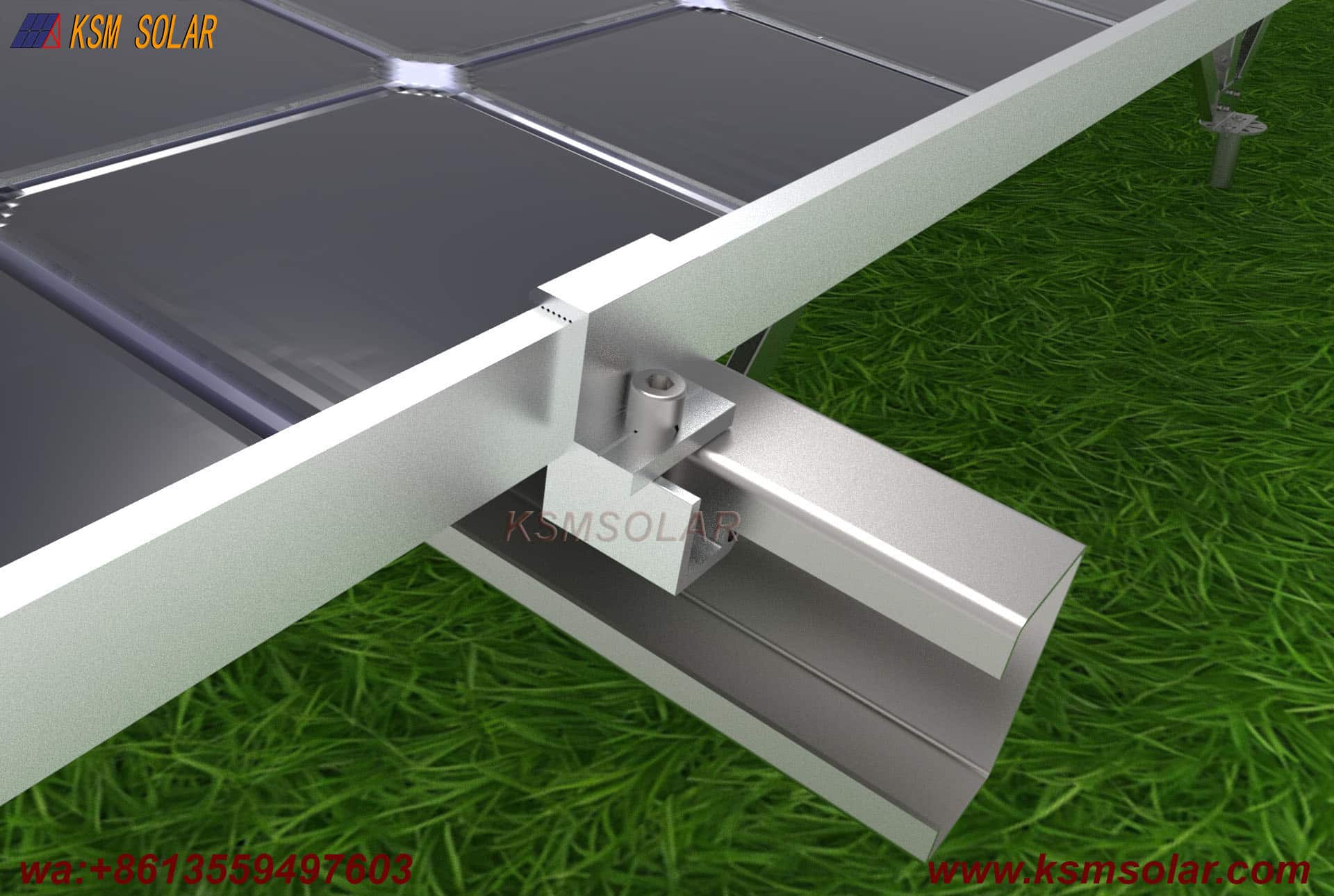 C Steel with Screw Pile Solar Mount System