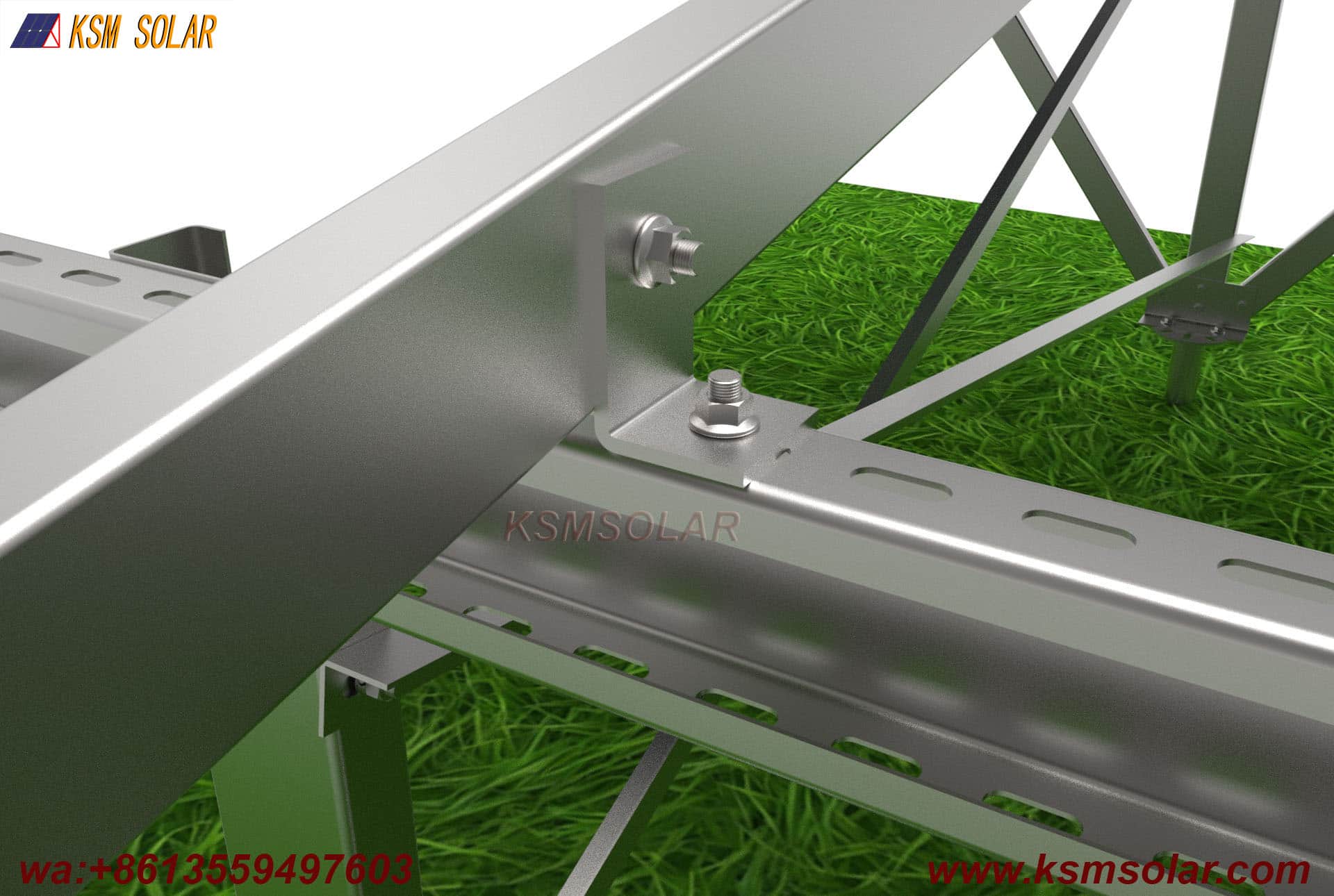 C Steel with Screw Pile Solar Mount System
