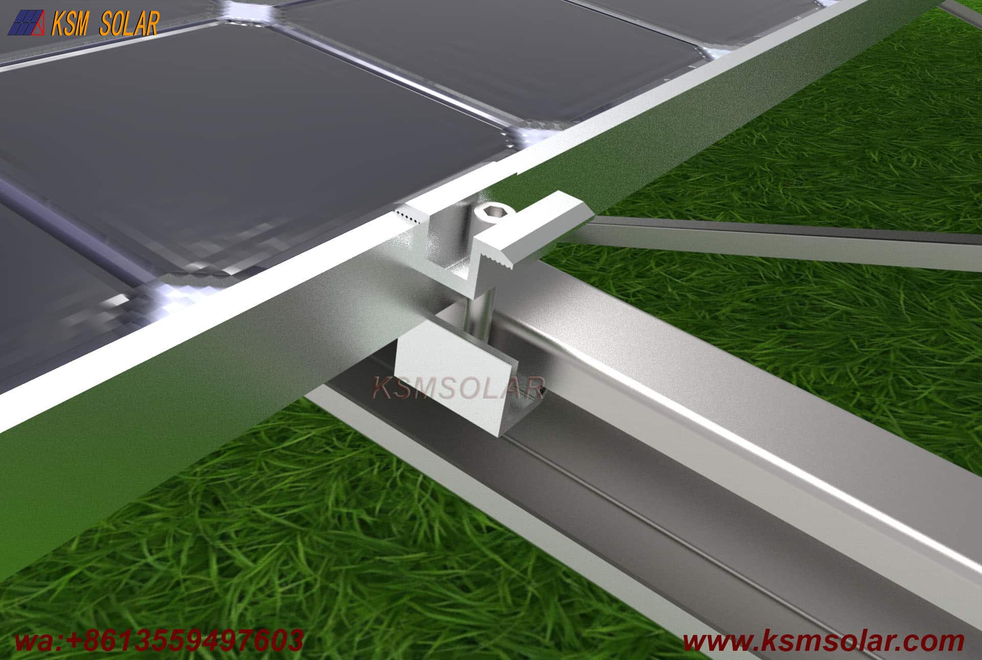 C Steel with Screw Pile Solar Mount System
