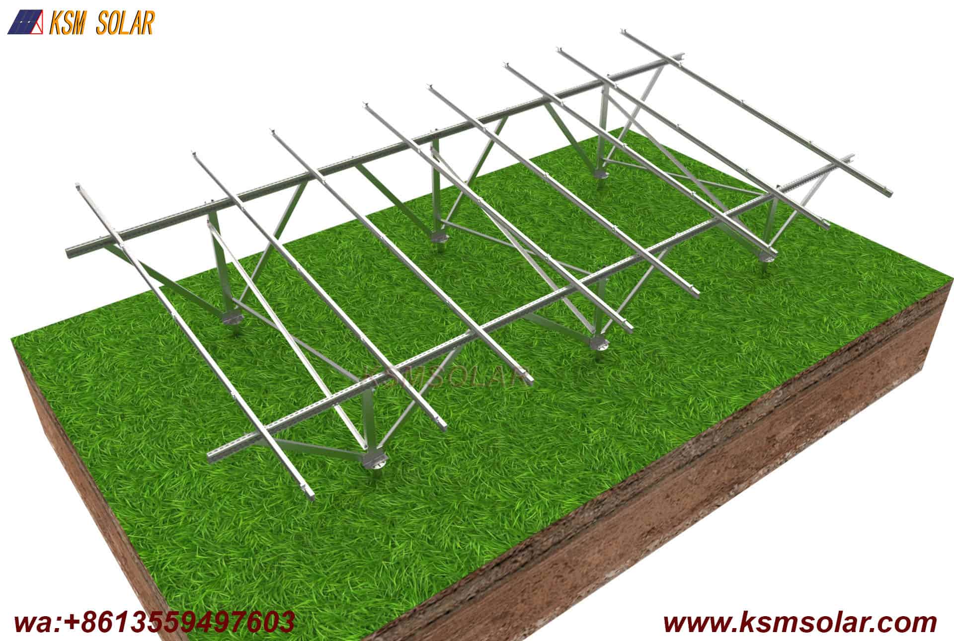 C Steel with Screw Pile Solar Mount System