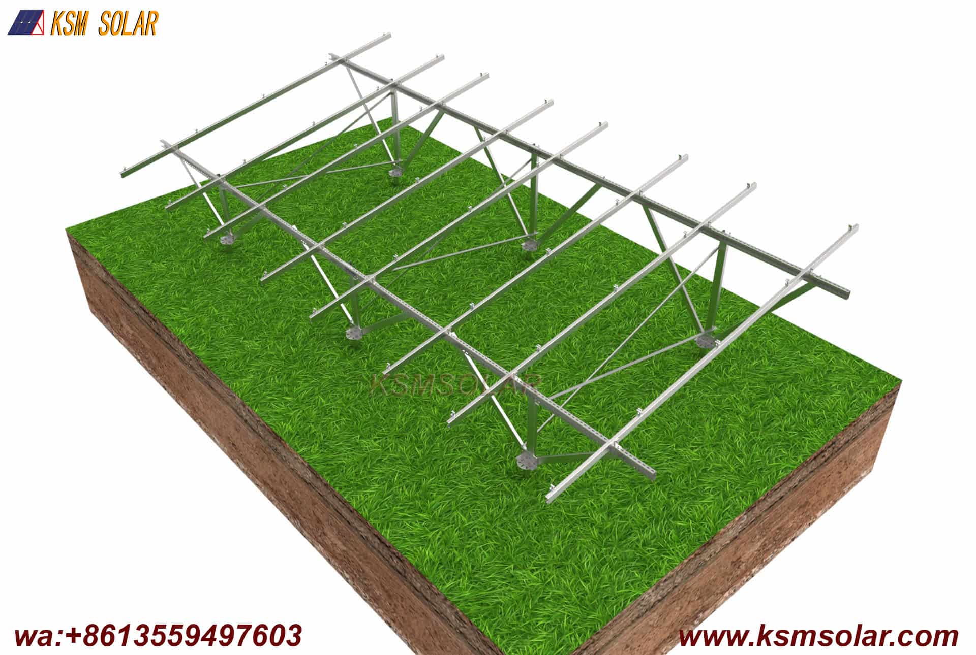 C Steel with Screw Pile Solar Mount System