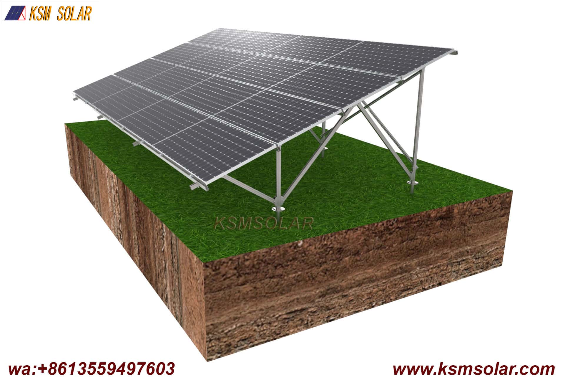 U Steel with Screw Pile Solar Mount System