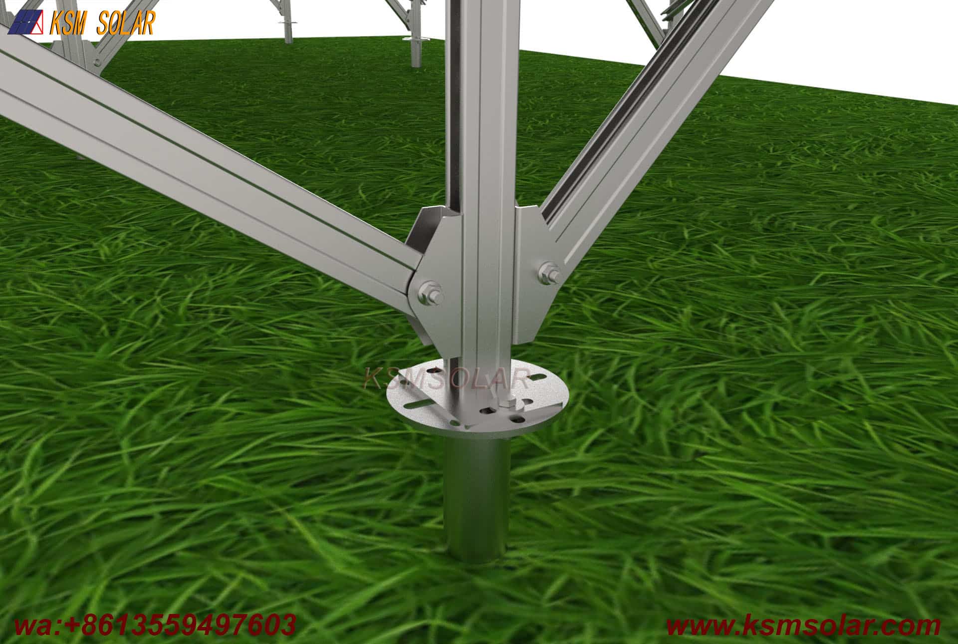 U Steel with Screw Pile Solar Mount System