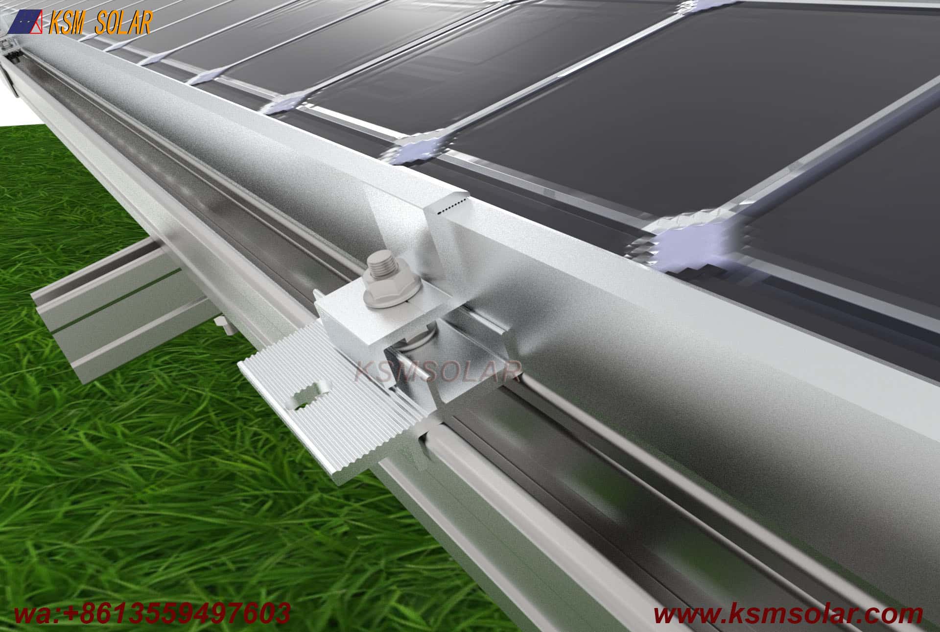 U Steel with Screw Pile Solar Mount System