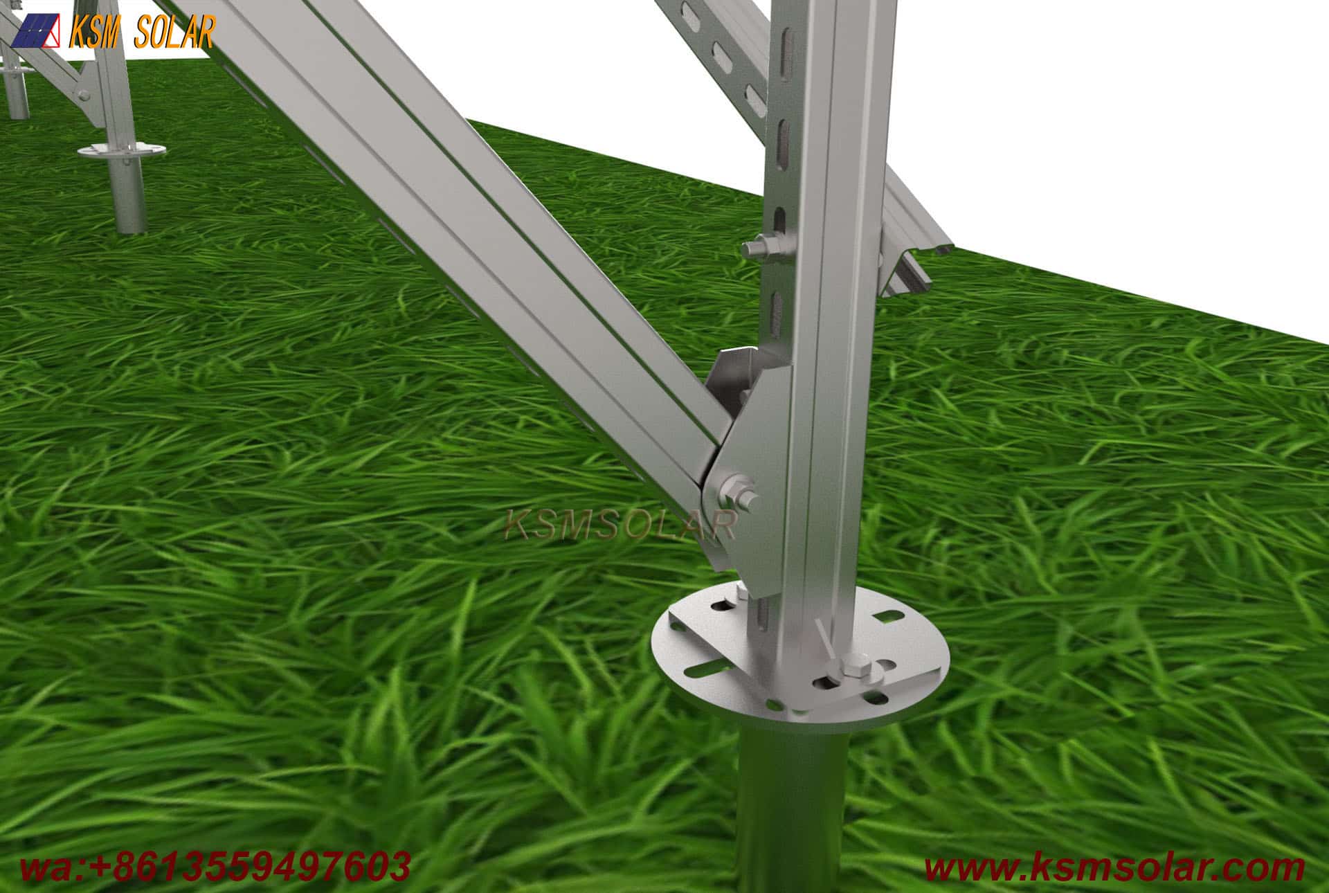 U Steel with Screw Pile Solar Mount System