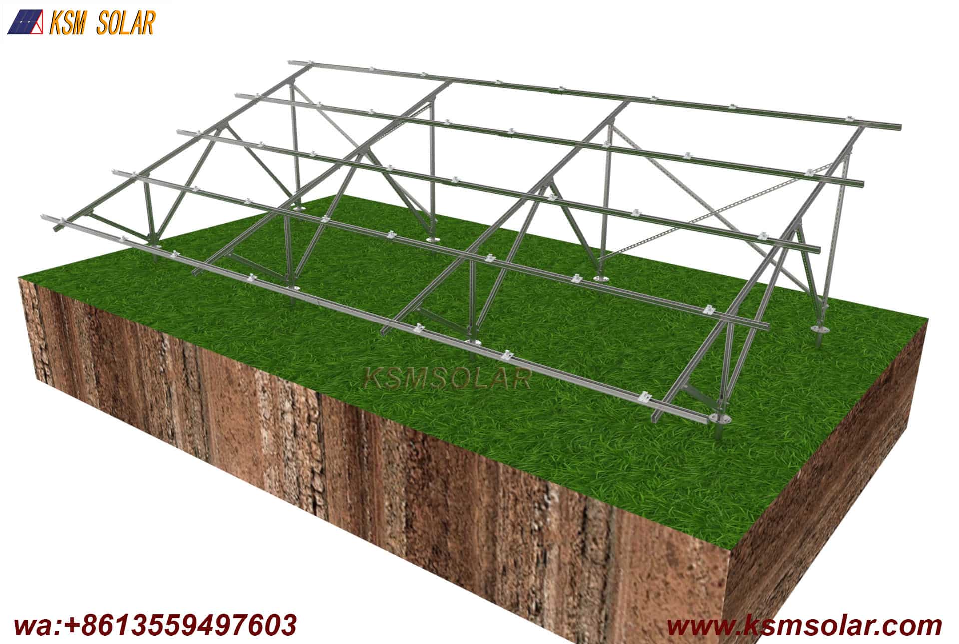U Steel with Screw Pile Solar Mount System