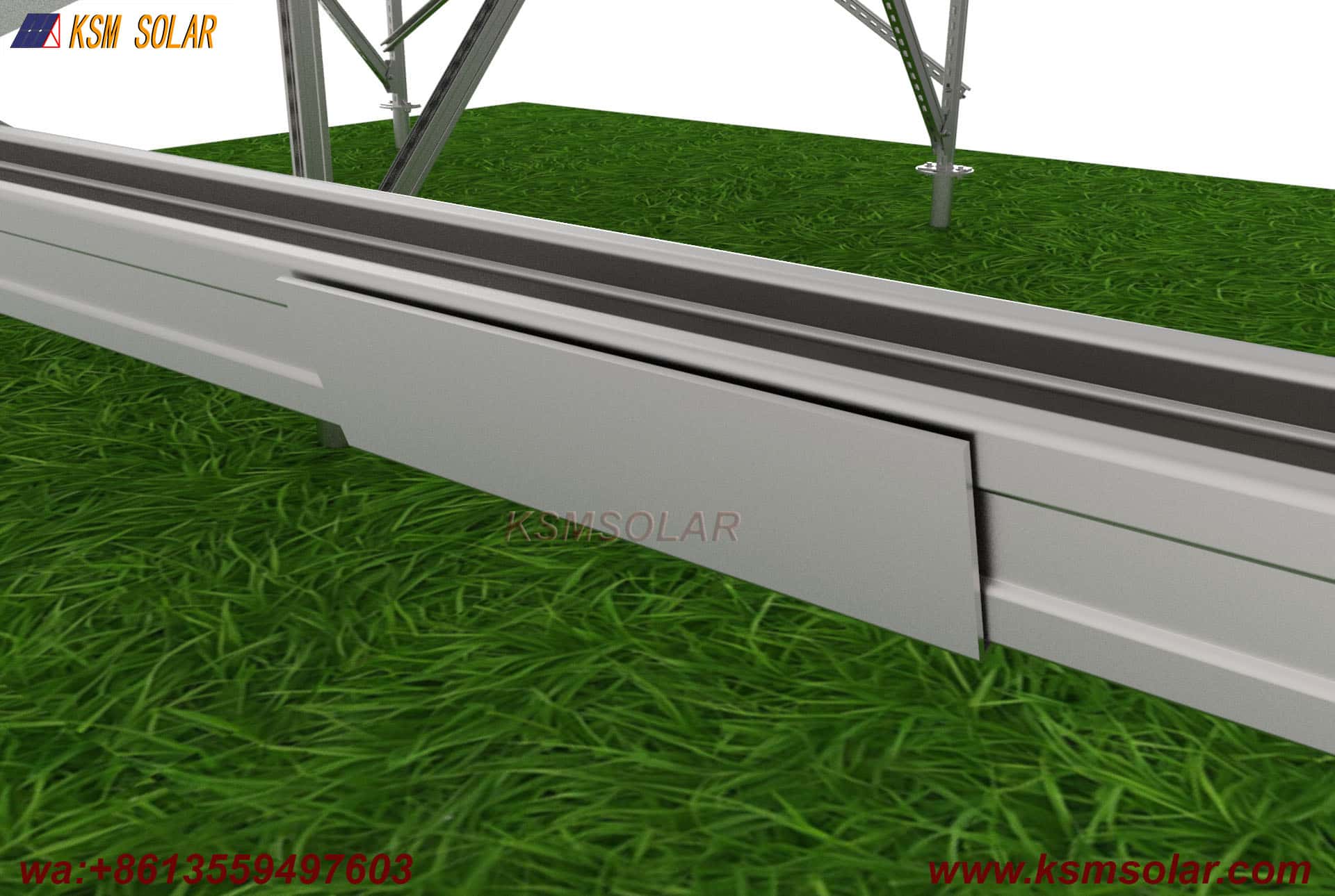 U Steel with Screw Pile Solar Mount System