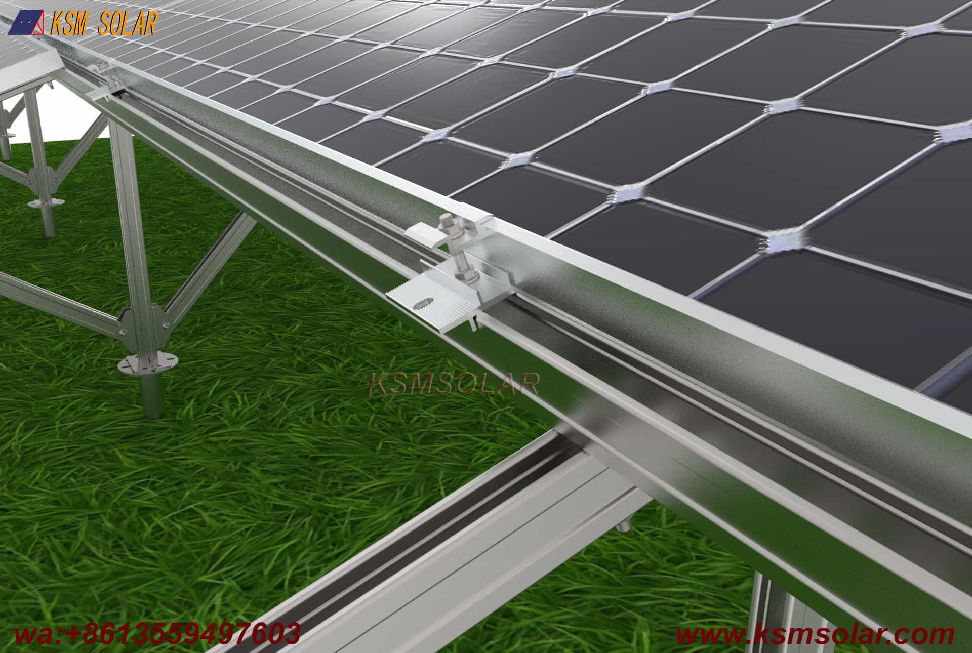 U Steel with Screw Pile Solar Mount System