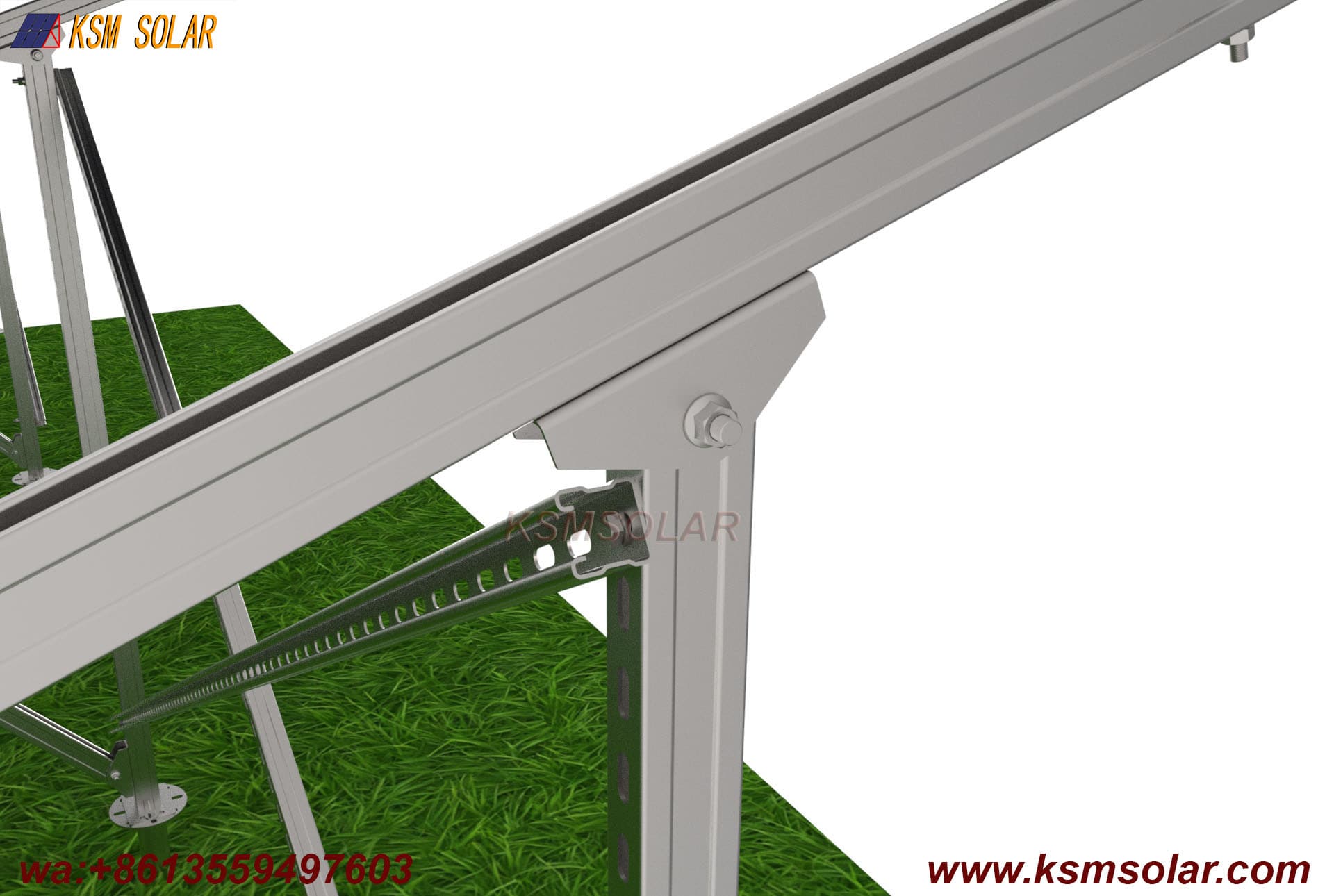 U Steel with Screw Pile Solar Mount System
