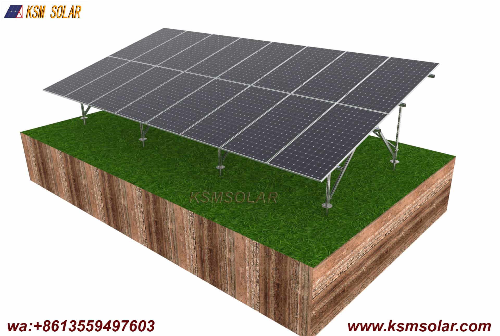 U Steel Portrait Orientation Solar Mount System
