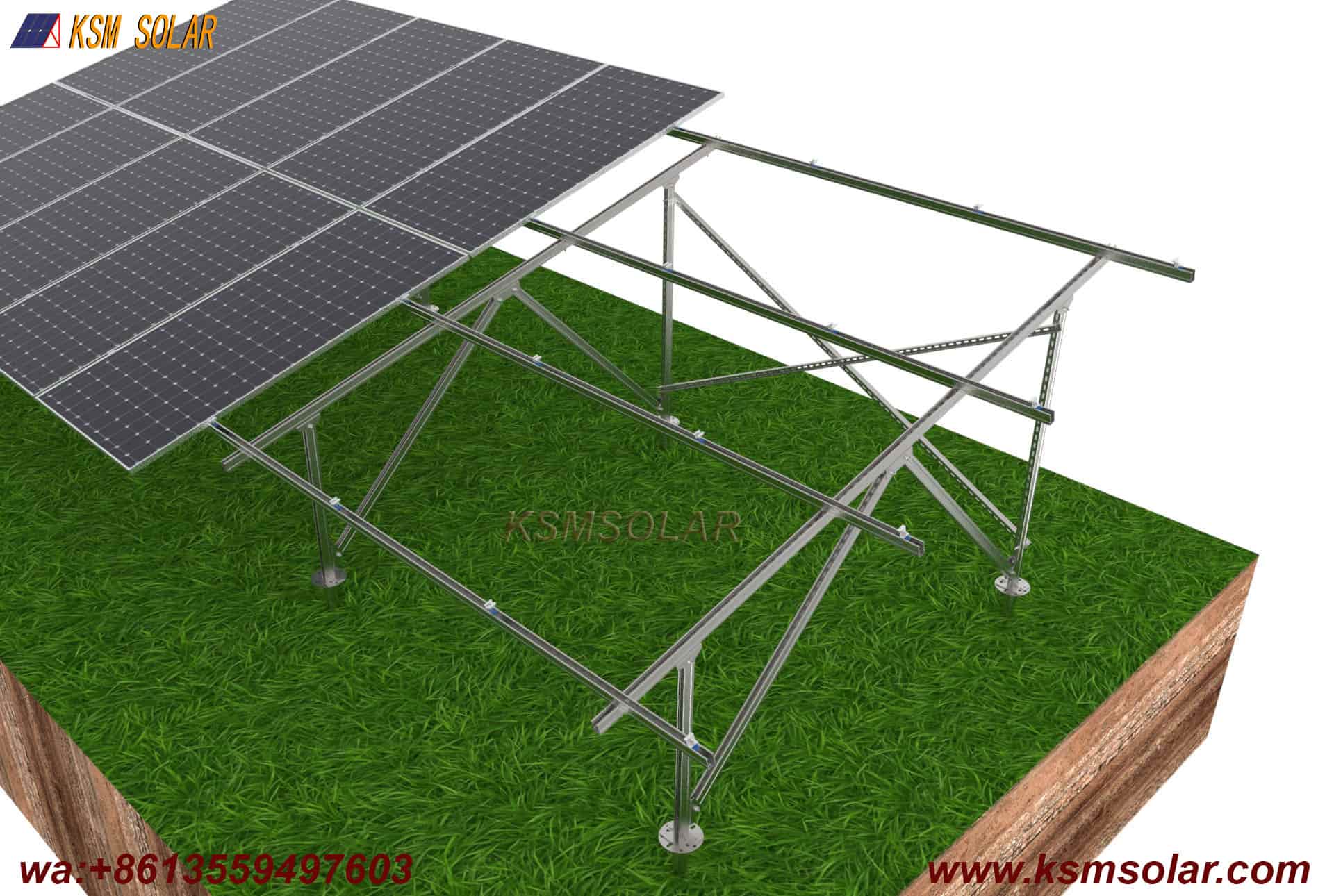 U Steel Portrait Orientation Solar Mount System