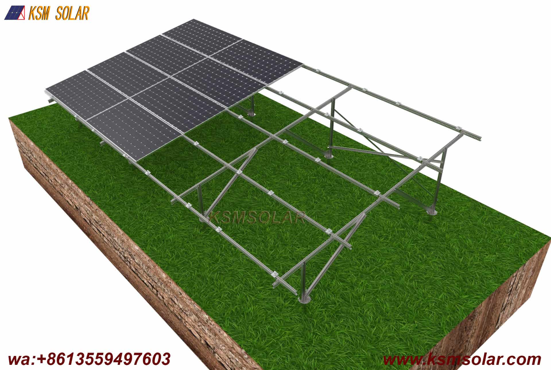 Slotted C Steel Landscape Orientation Solar System
