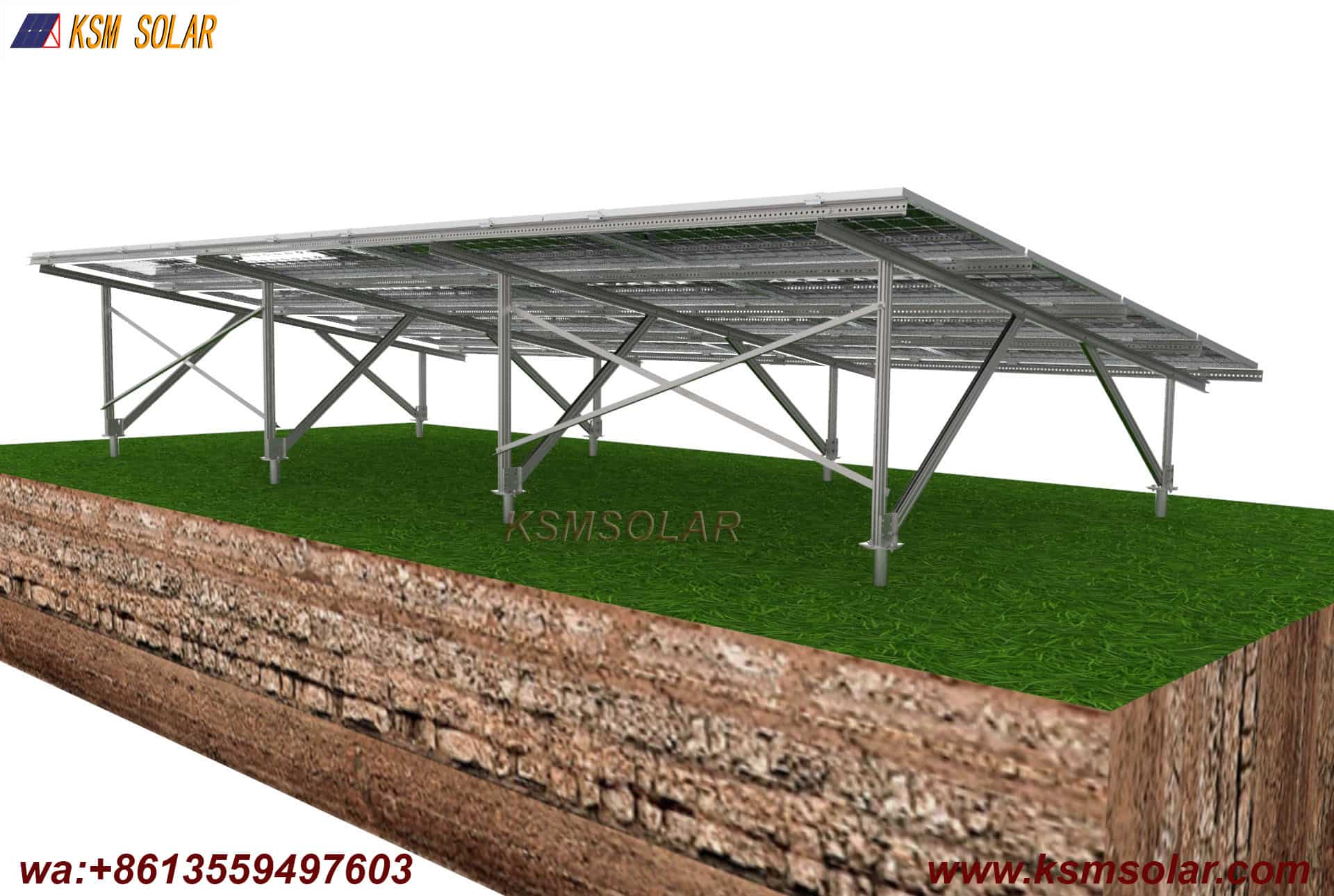Slotted C Steel Landscape Orientation Solar System