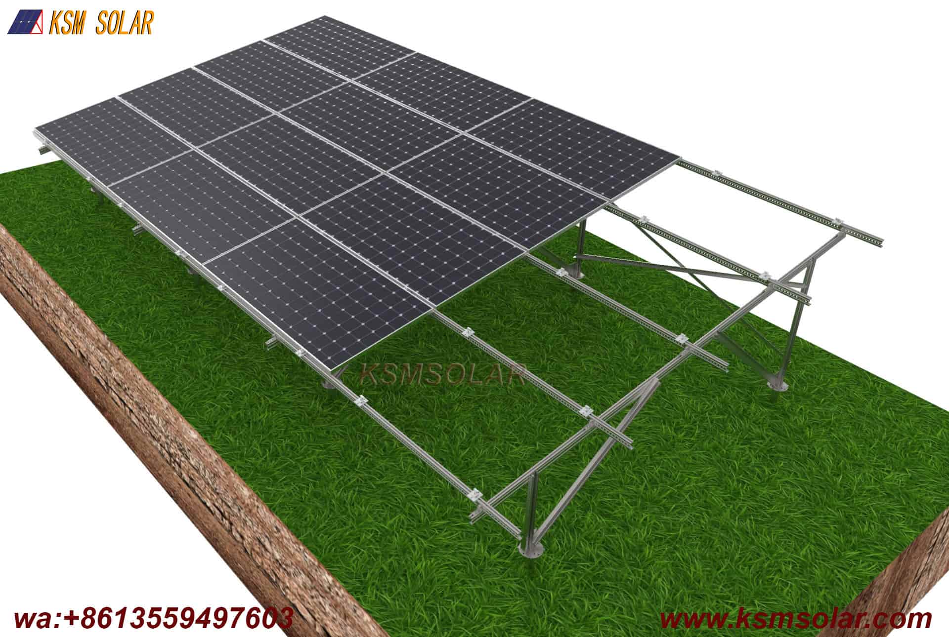 Slotted C Steel Landscape Orientation Solar System