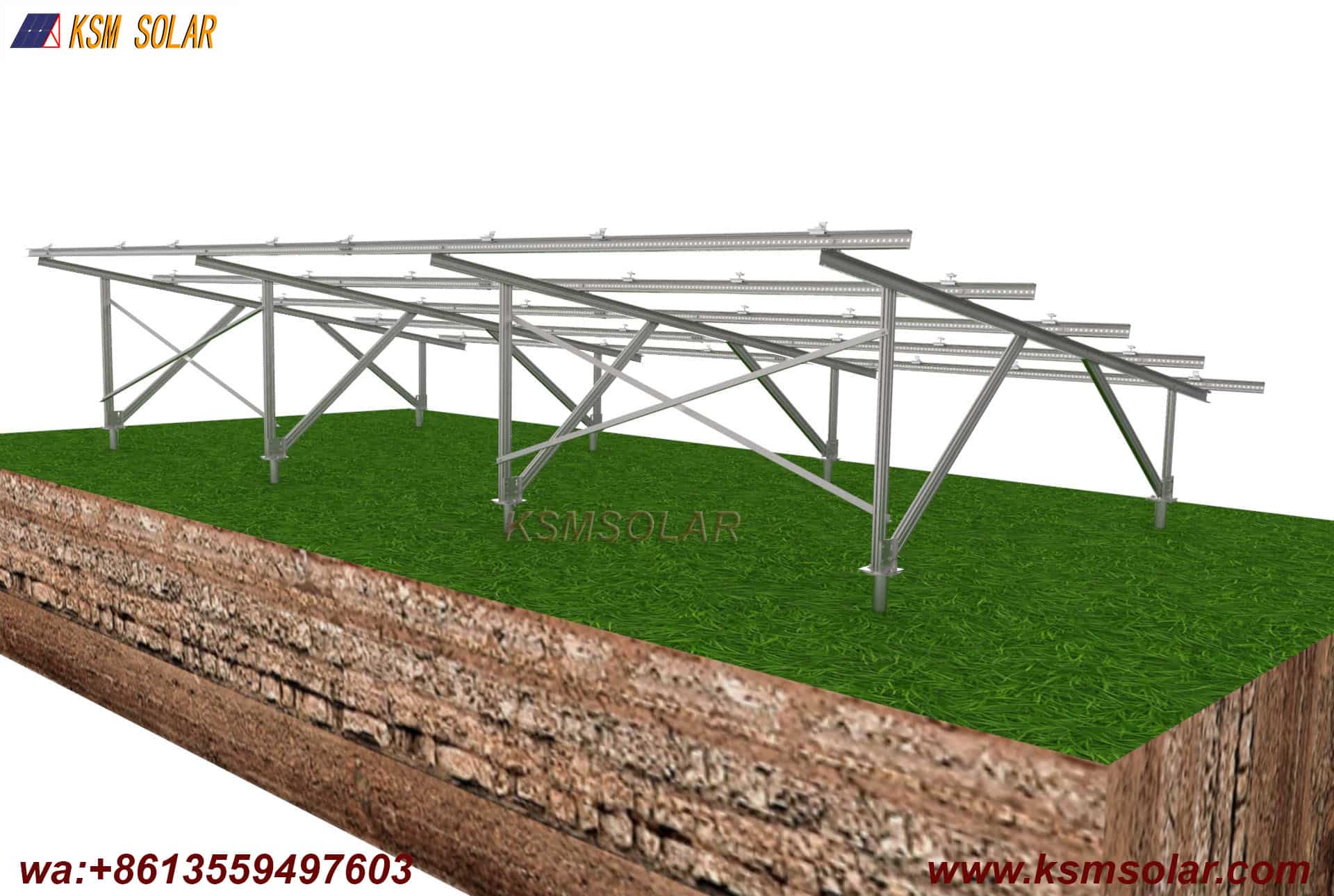 Slotted C Steel Landscape Orientation Solar System