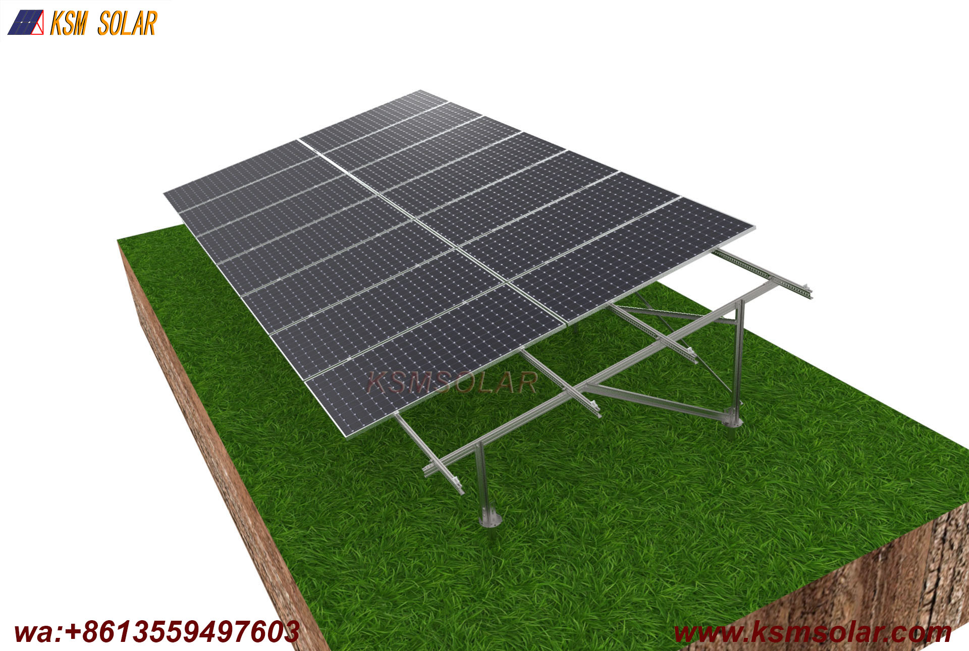 Slotted C Steel with Screw Pile Solar System
