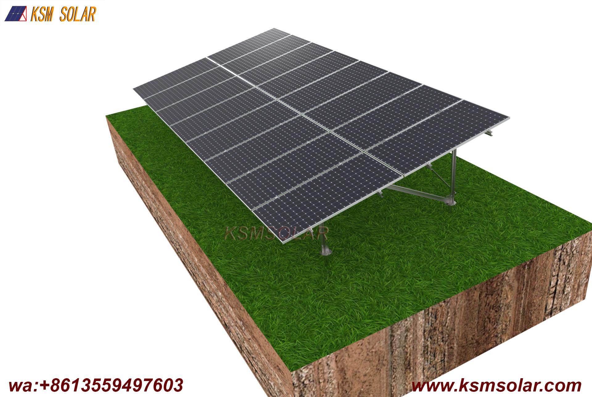 Slotted C Steel with Screw Pile Solar System