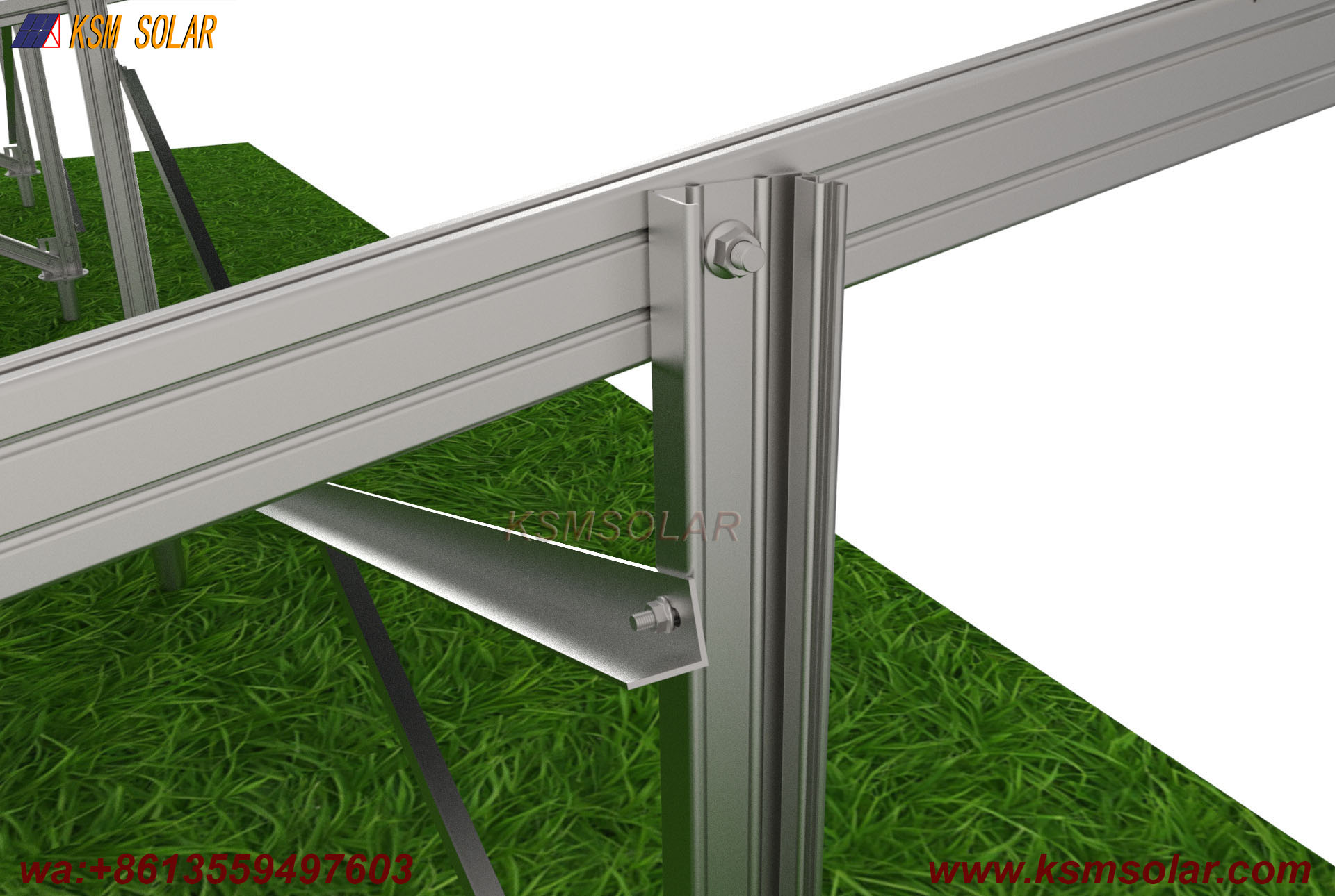 Slotted C Steel with Screw Pile Solar System