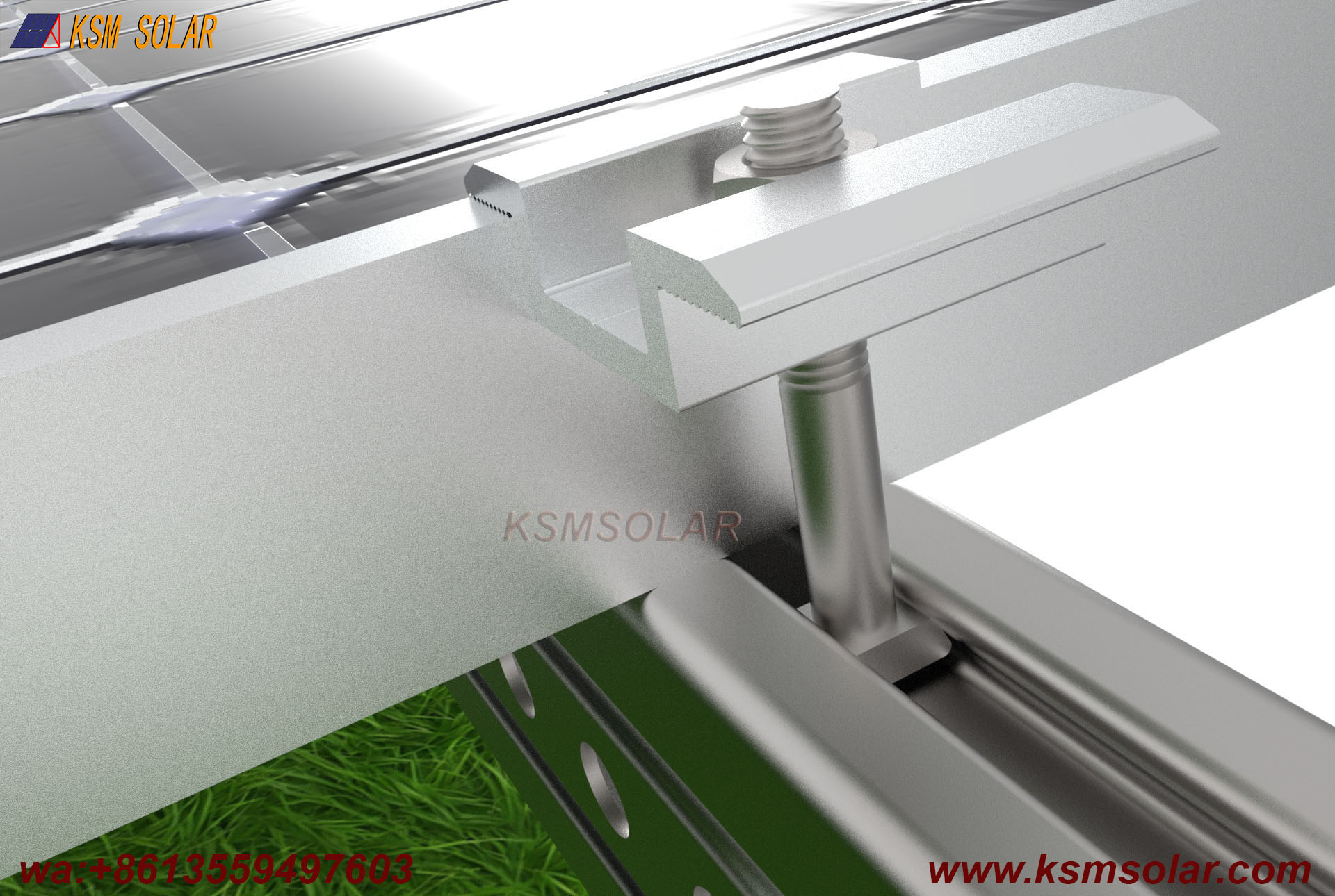 Slotted C Steel with Screw Pile Solar System
