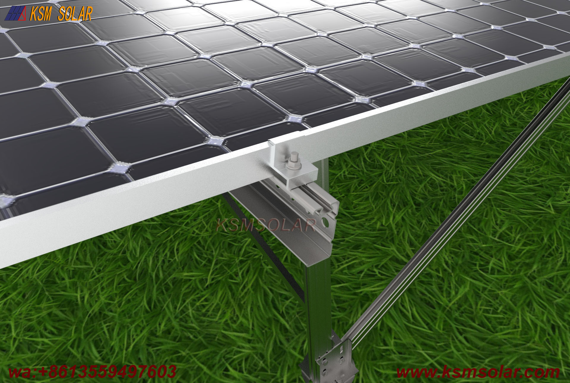 Slotted C Steel with Screw Pile Solar System