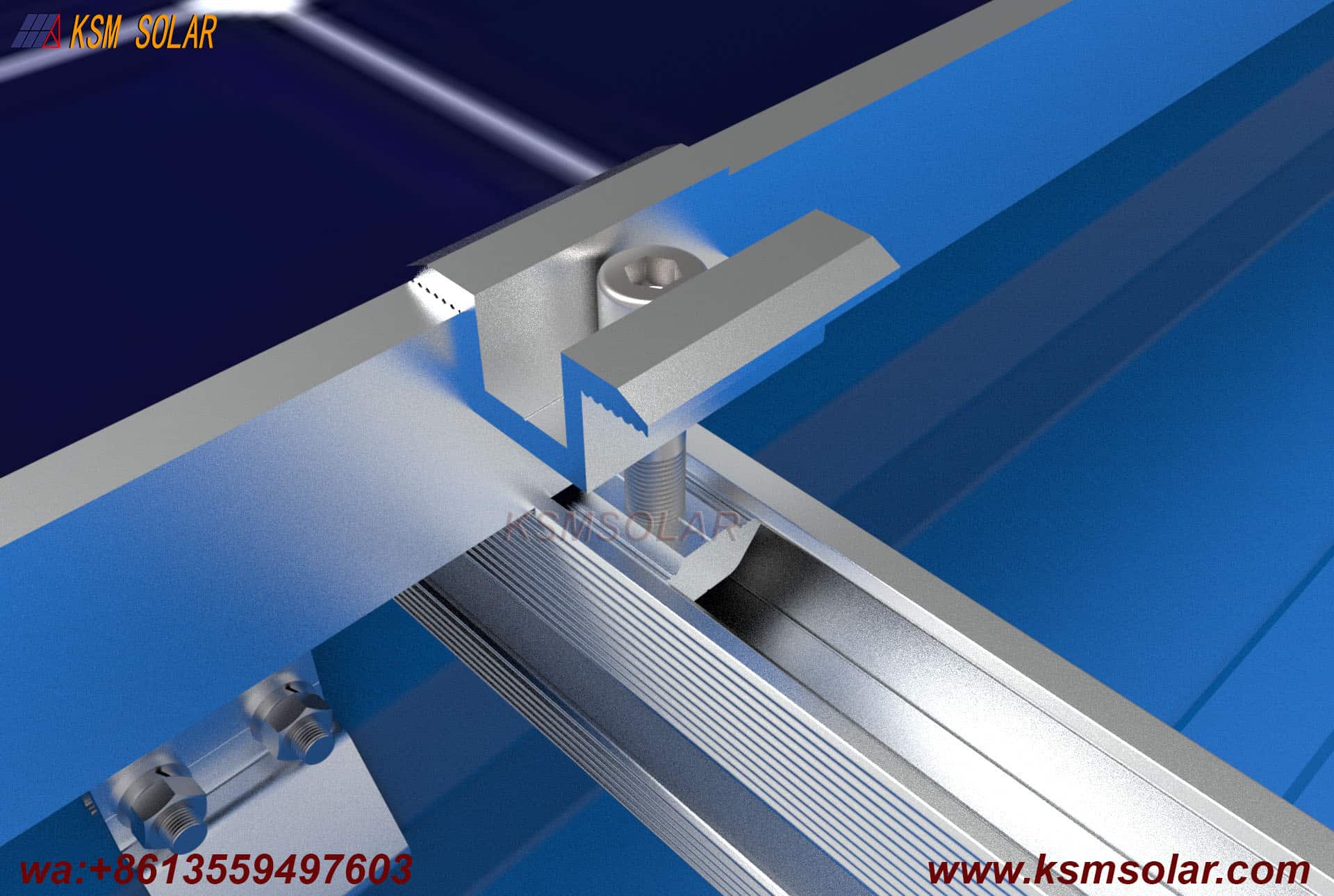 Metal Roof Clamp With L Feet Mounting System