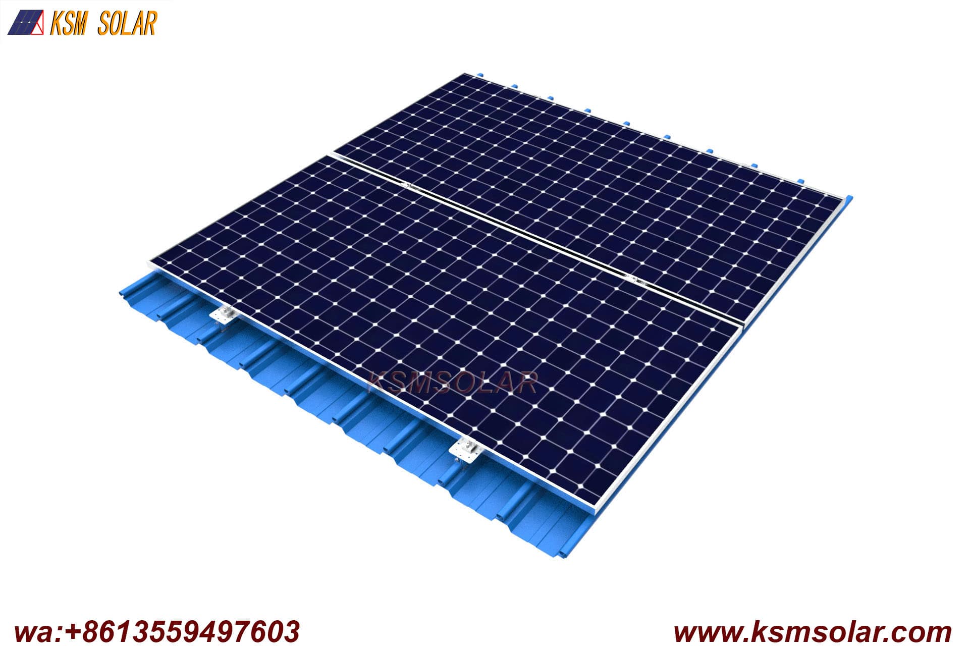 Non-Penetrating Rail-Free Metal Roof Clamp 
