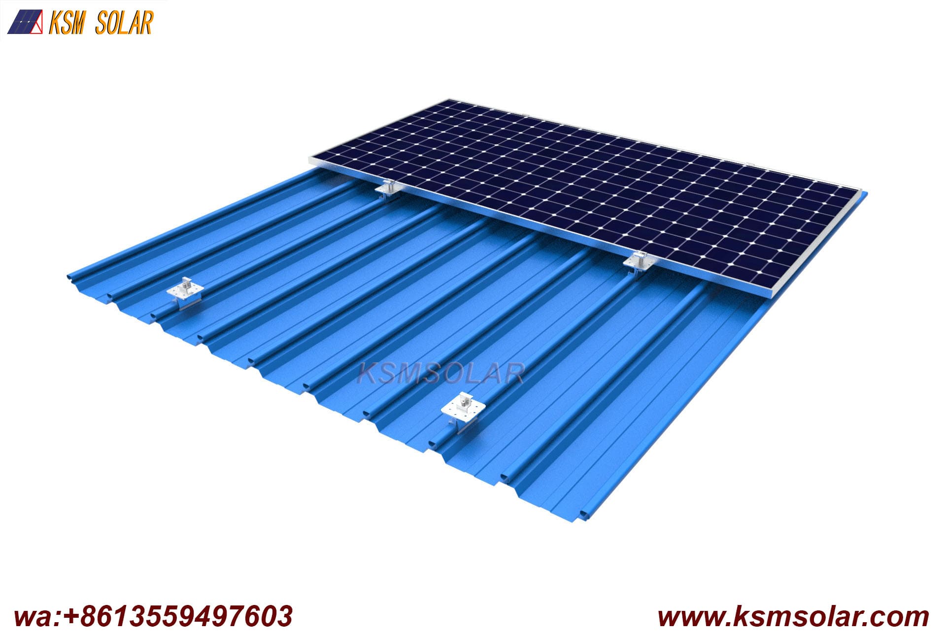 Non-Penetrating Rail-Free Metal Roof Clamp 