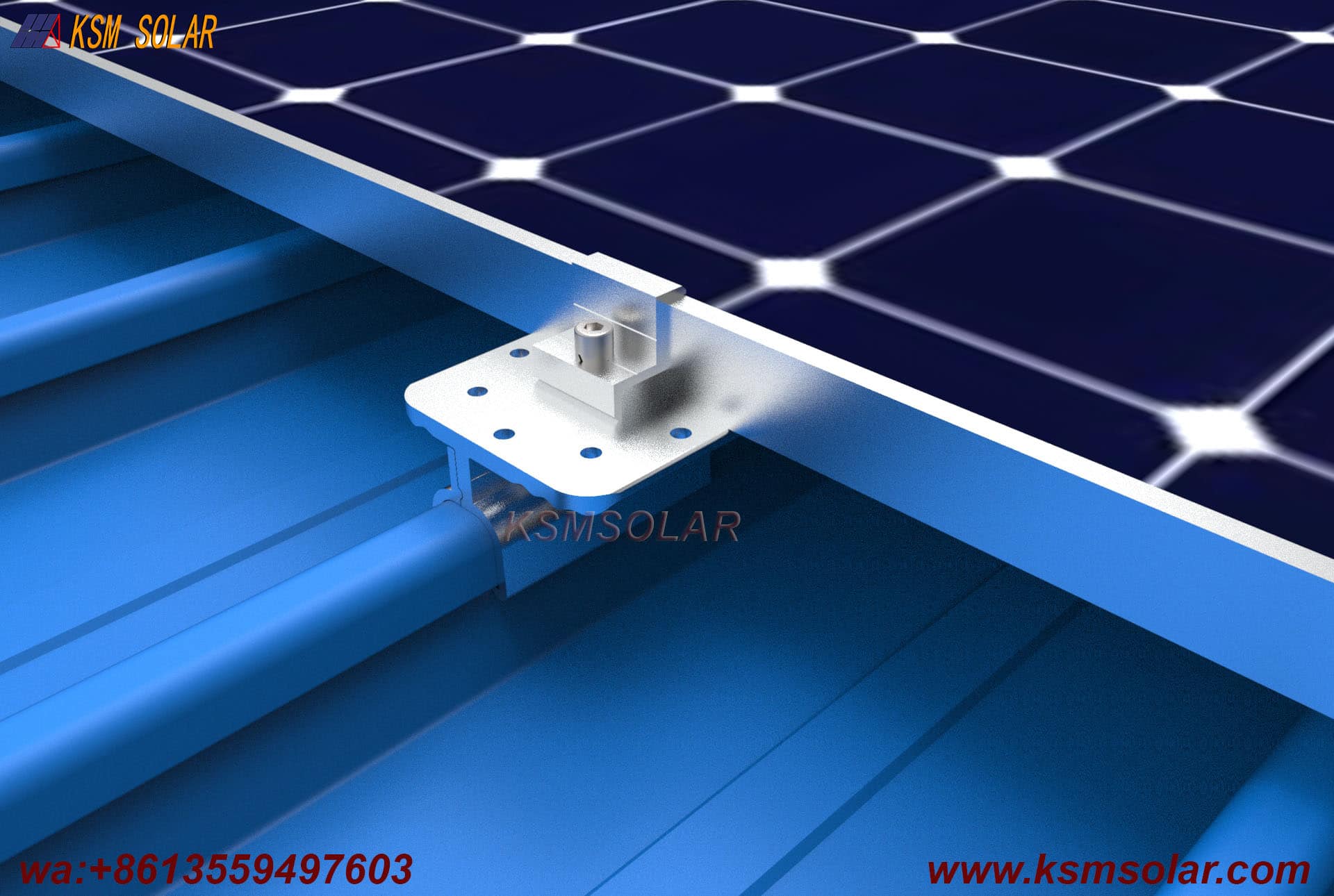 Non-Penetrating Metal Roof Clamp With Flanged 