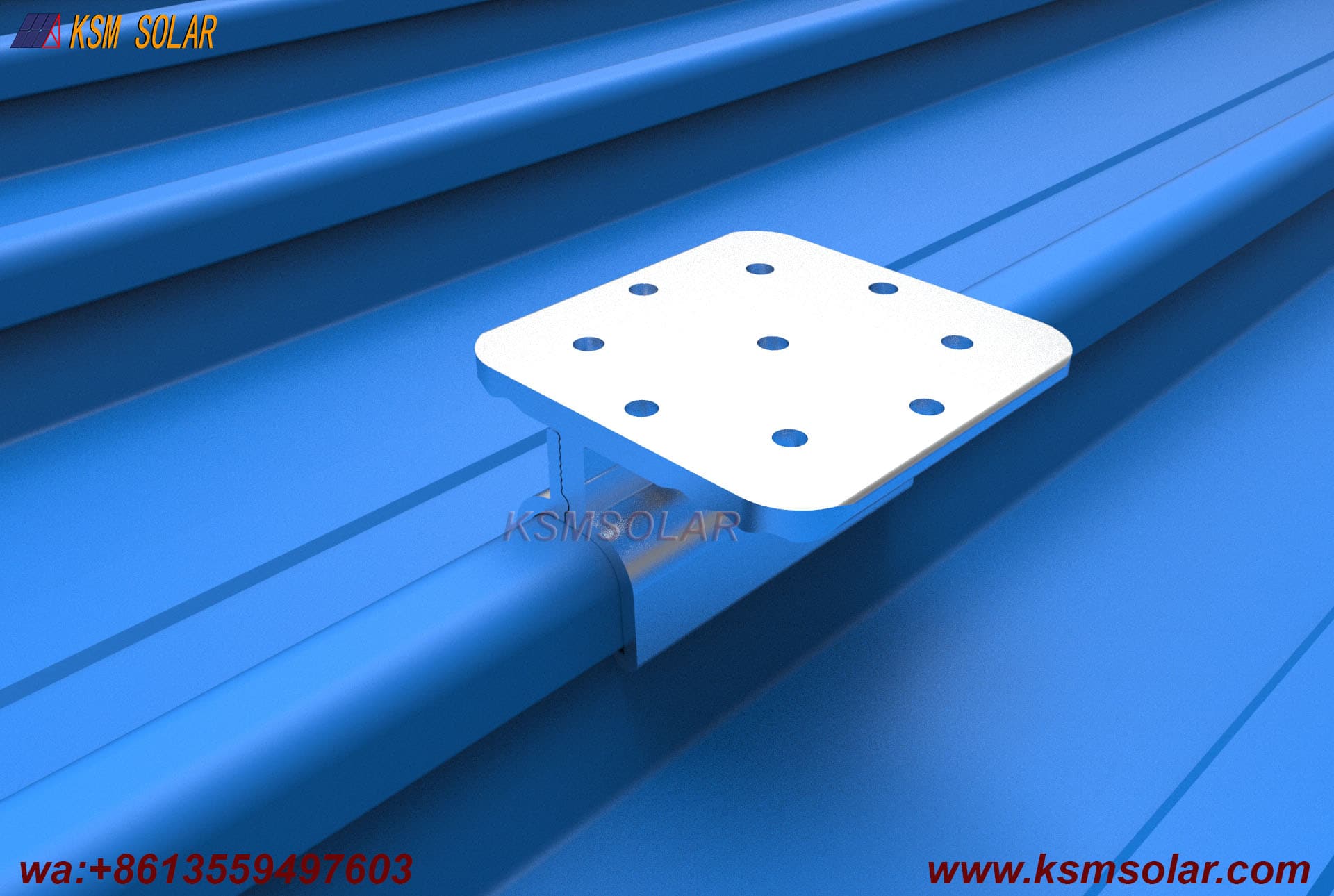 Non-Penetrating Metal Roof Clamp With Flanged 