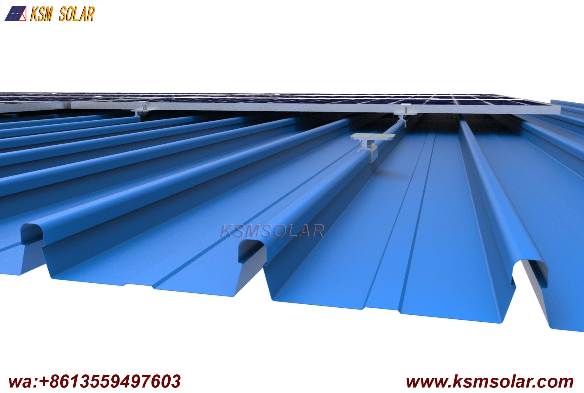 Non-Penetrating Metal Roof Clamp With Flanged 