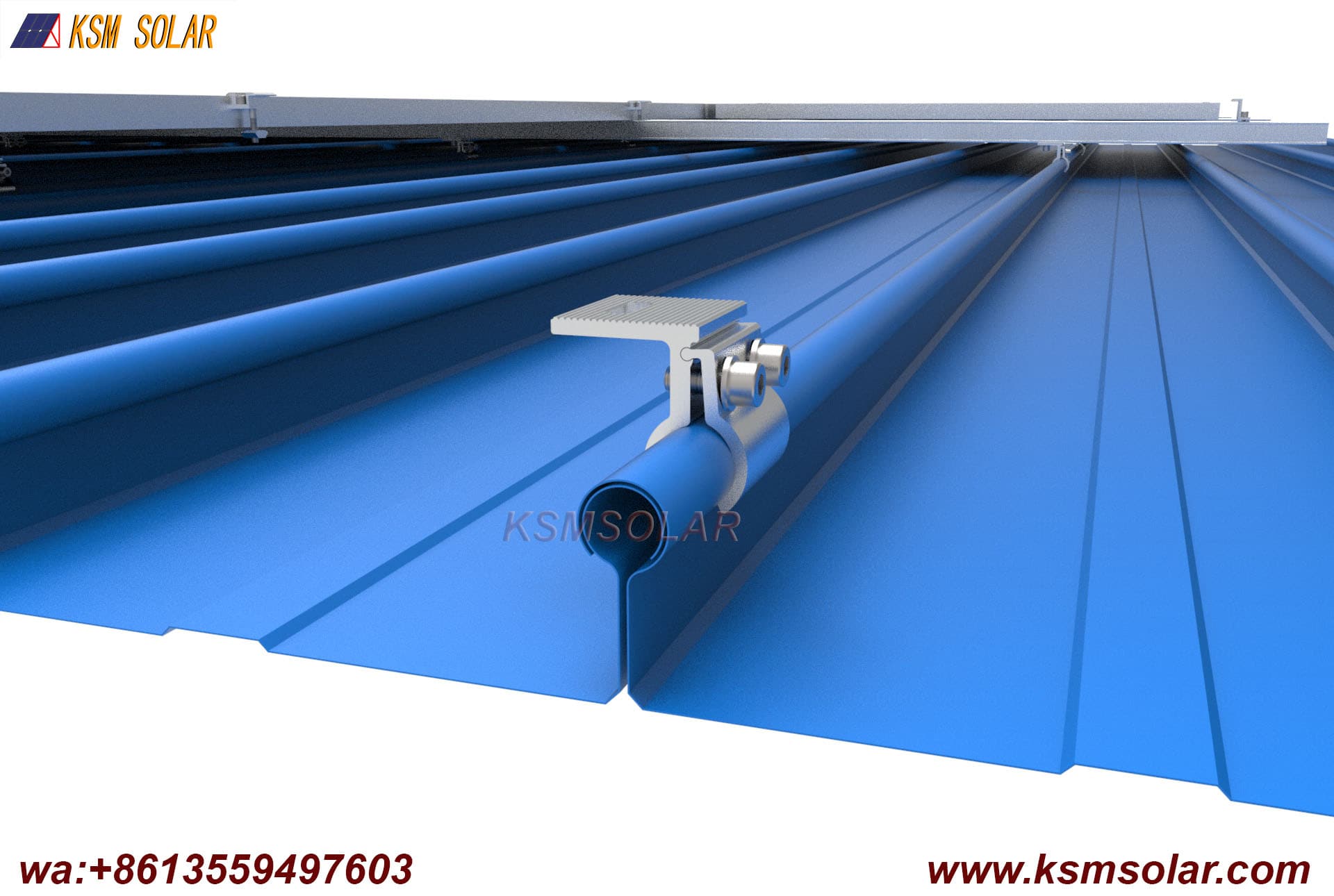 Circular Raised Profile Metal Roof Aluminum Clamp 