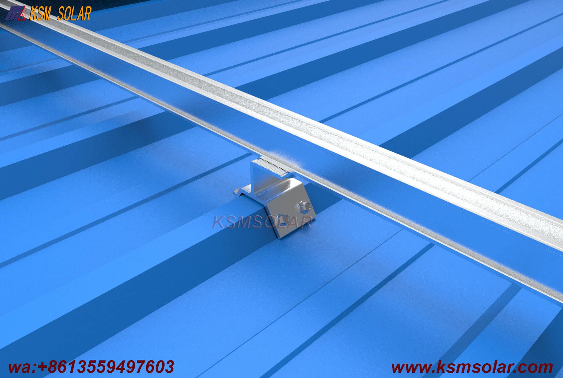 Trapezoidal Metal Roof Clamp Mounting System