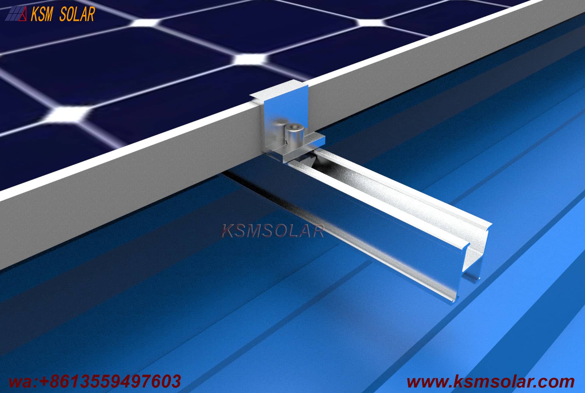 Trapezoidal Metal Roof Clamp Mounting System