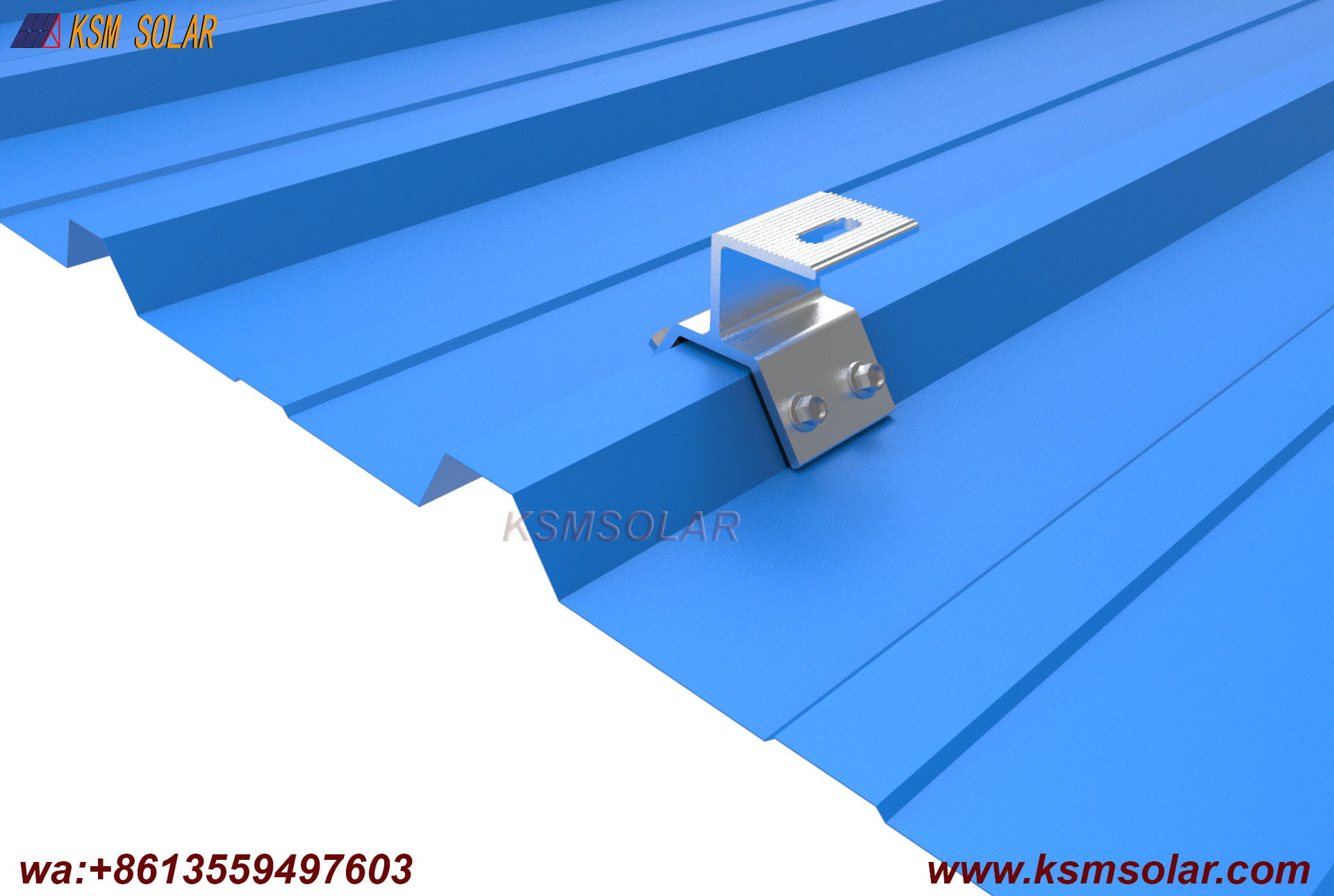 Trapezoidal Metal Roof Clamp Mounting System