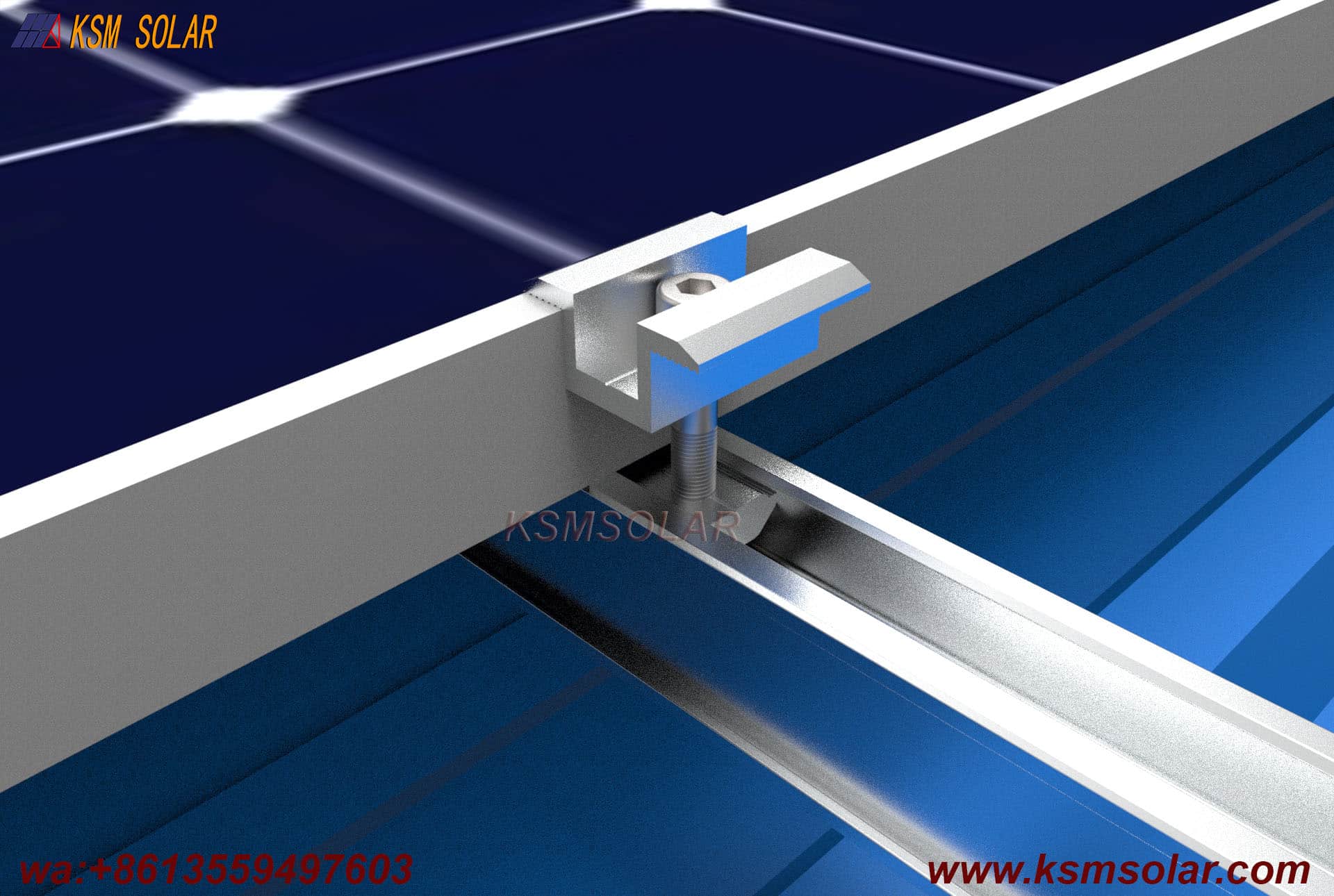 Trapezoidal Metal Roof Clamp Mounting System