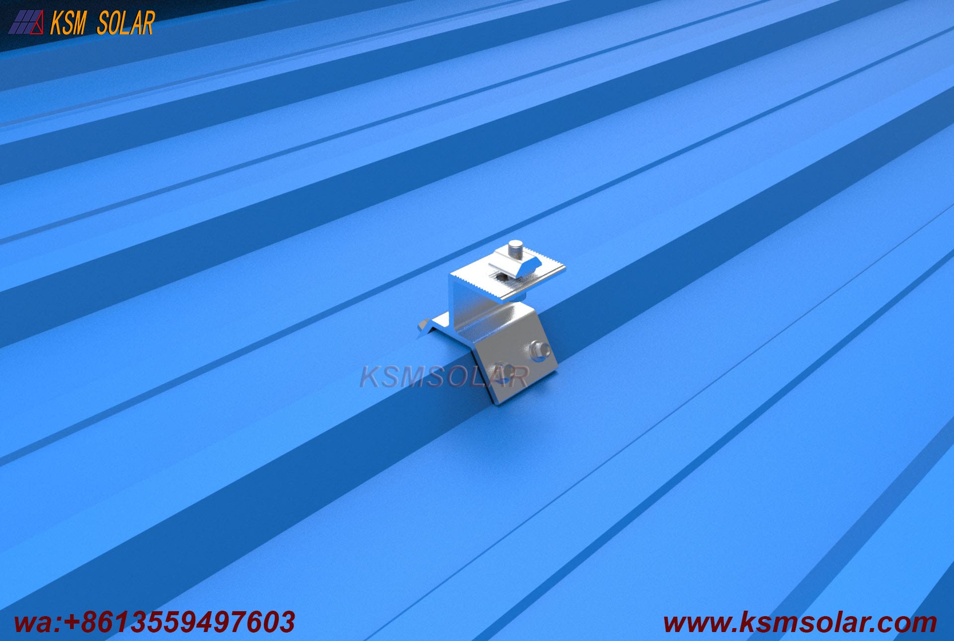 Trapezoidal Metal Roof Clamp Mounting System