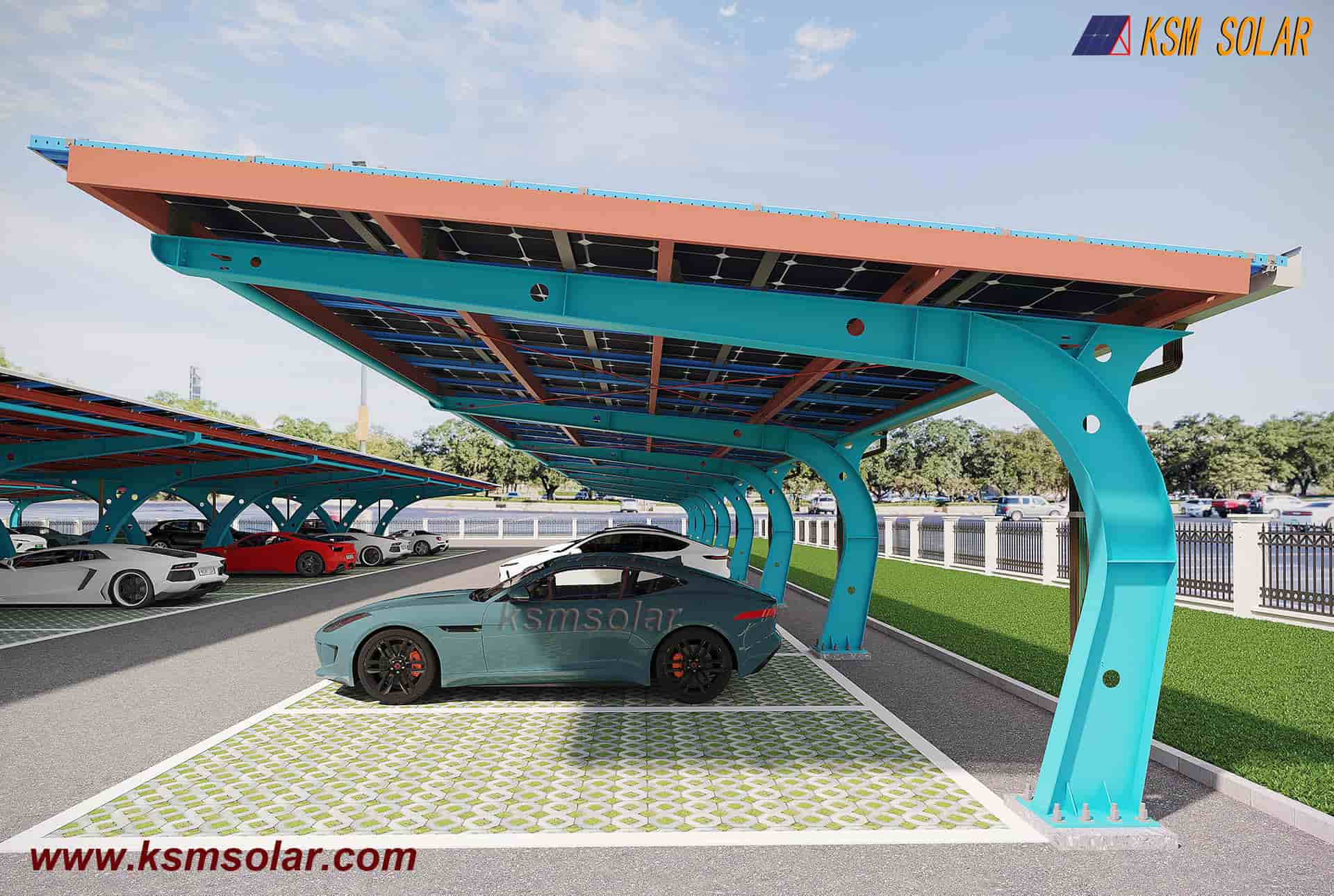 Welded Carbon Steel Solar Carport