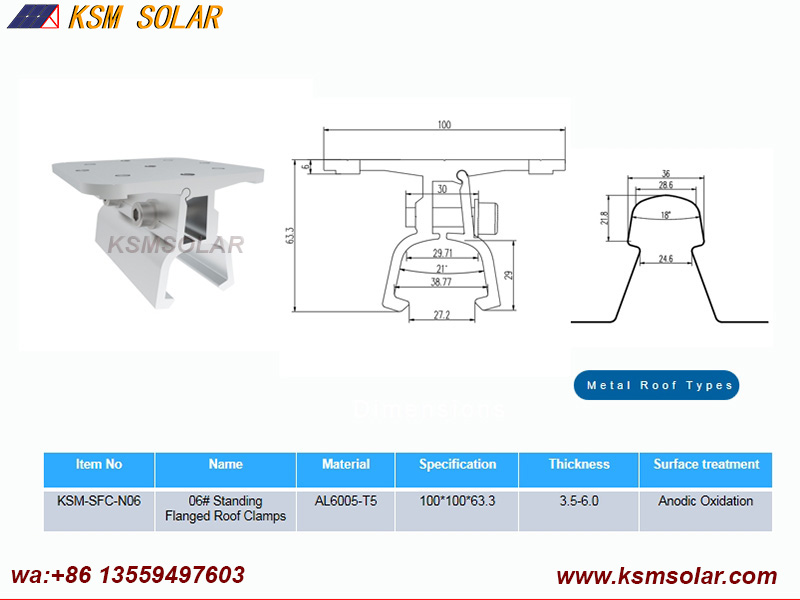 Standing Flanged Roof Clamps