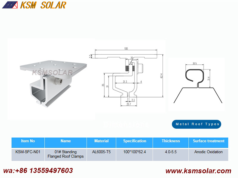 Standing Flanged Roof Clamps