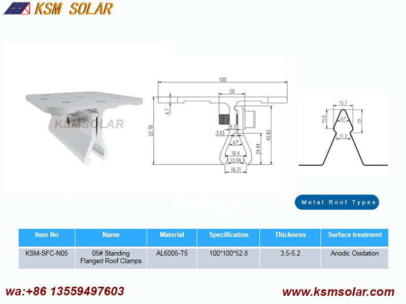 Standing Flanged Roof Clamps