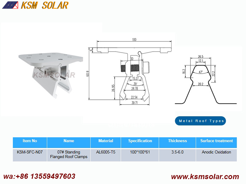 Standing Flanged Roof Clamps
