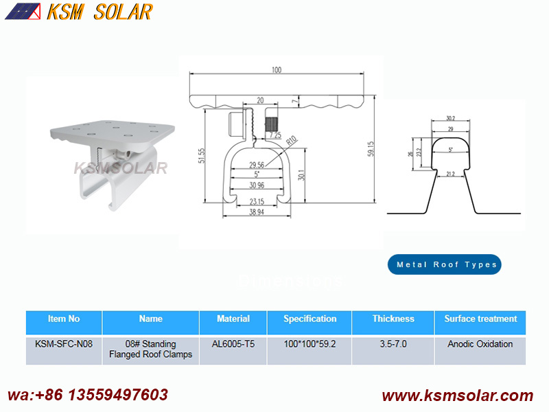 Standing Flanged Roof Clamps