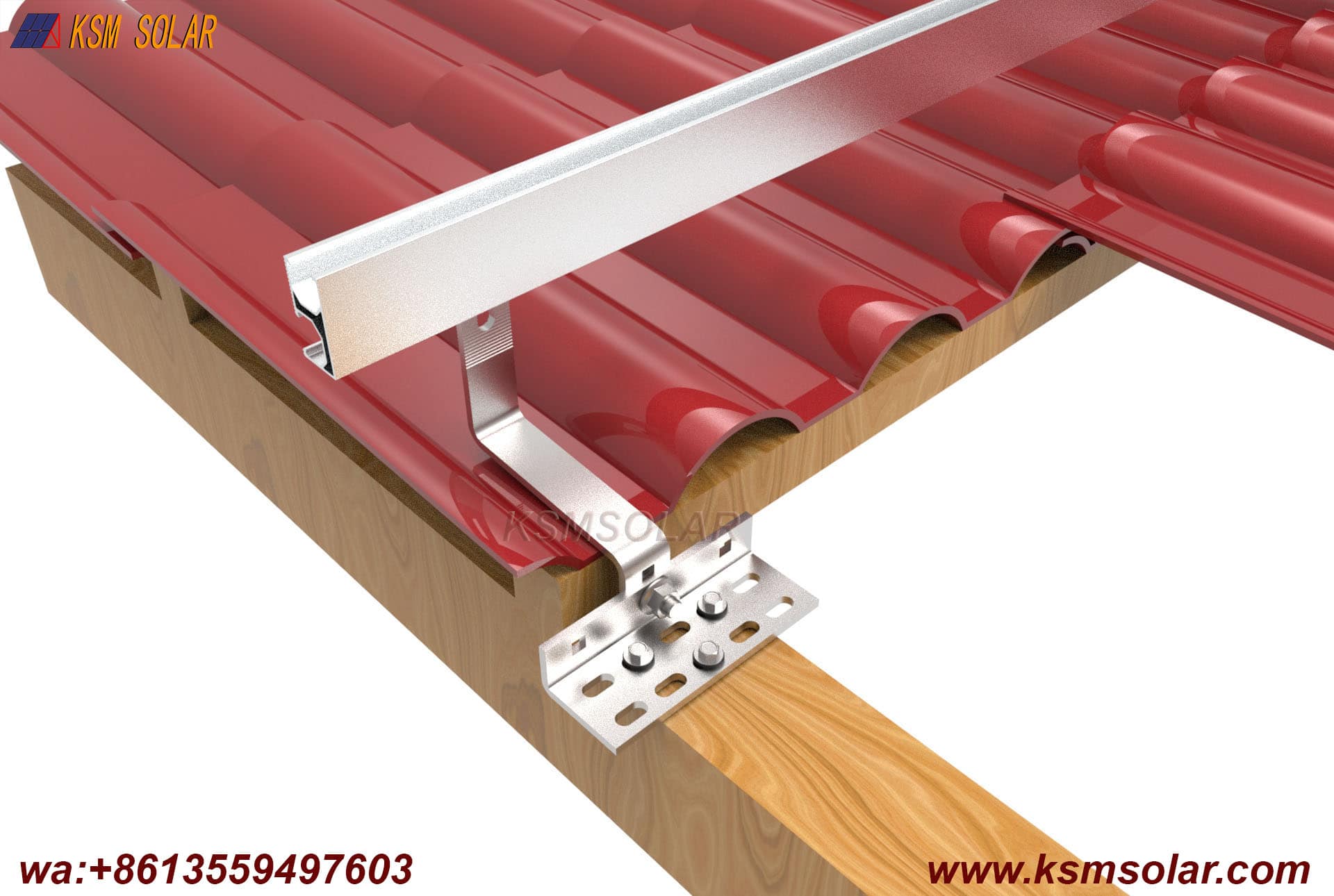 Adjustable Stainless Steel Hook with Rail Mounting System