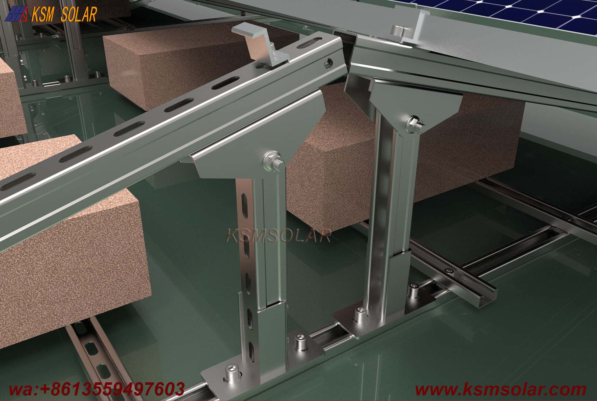 U-Shaped Steel Tripod Ballast Mounting System