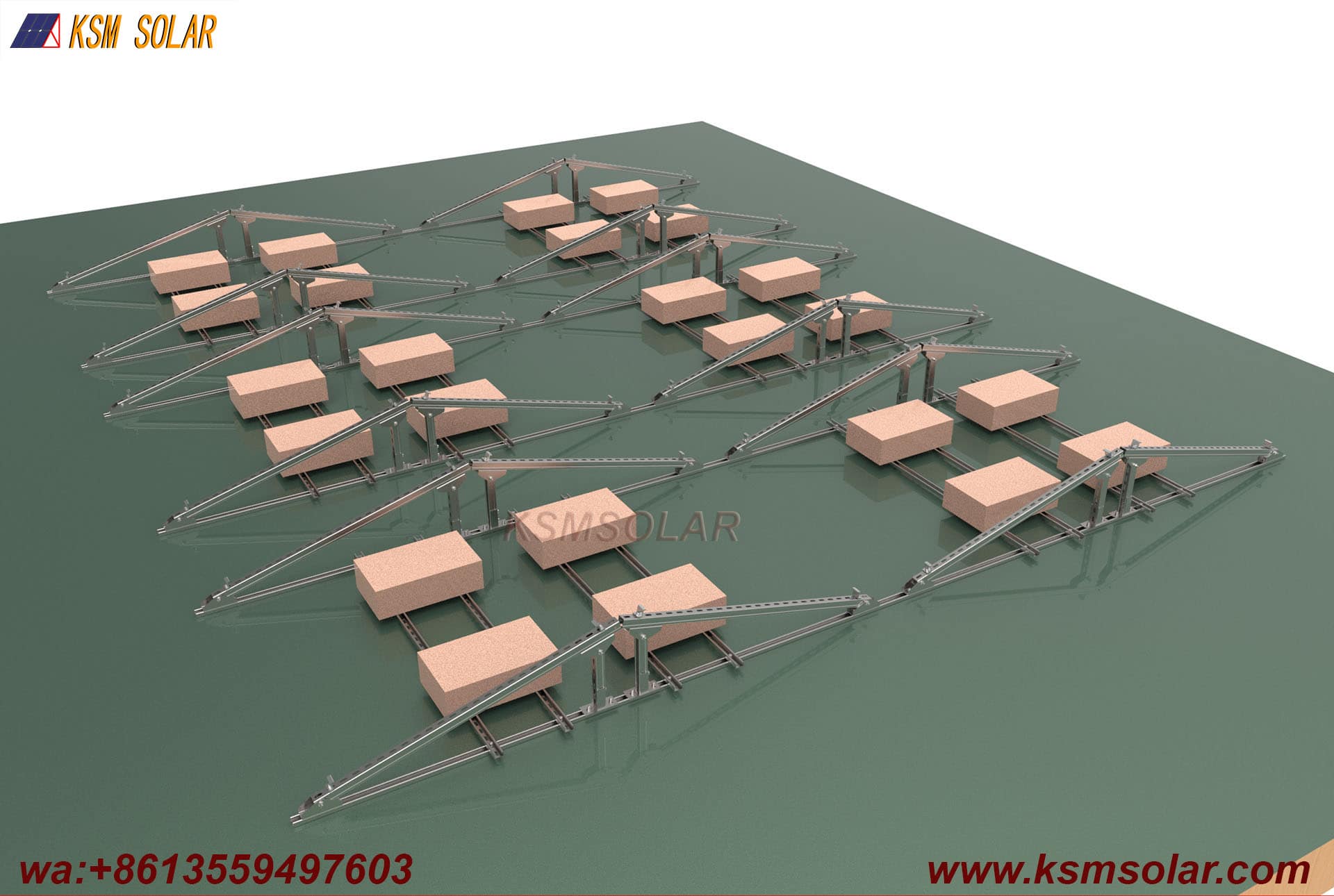 U-Shaped Steel Tripod Ballast Mounting System