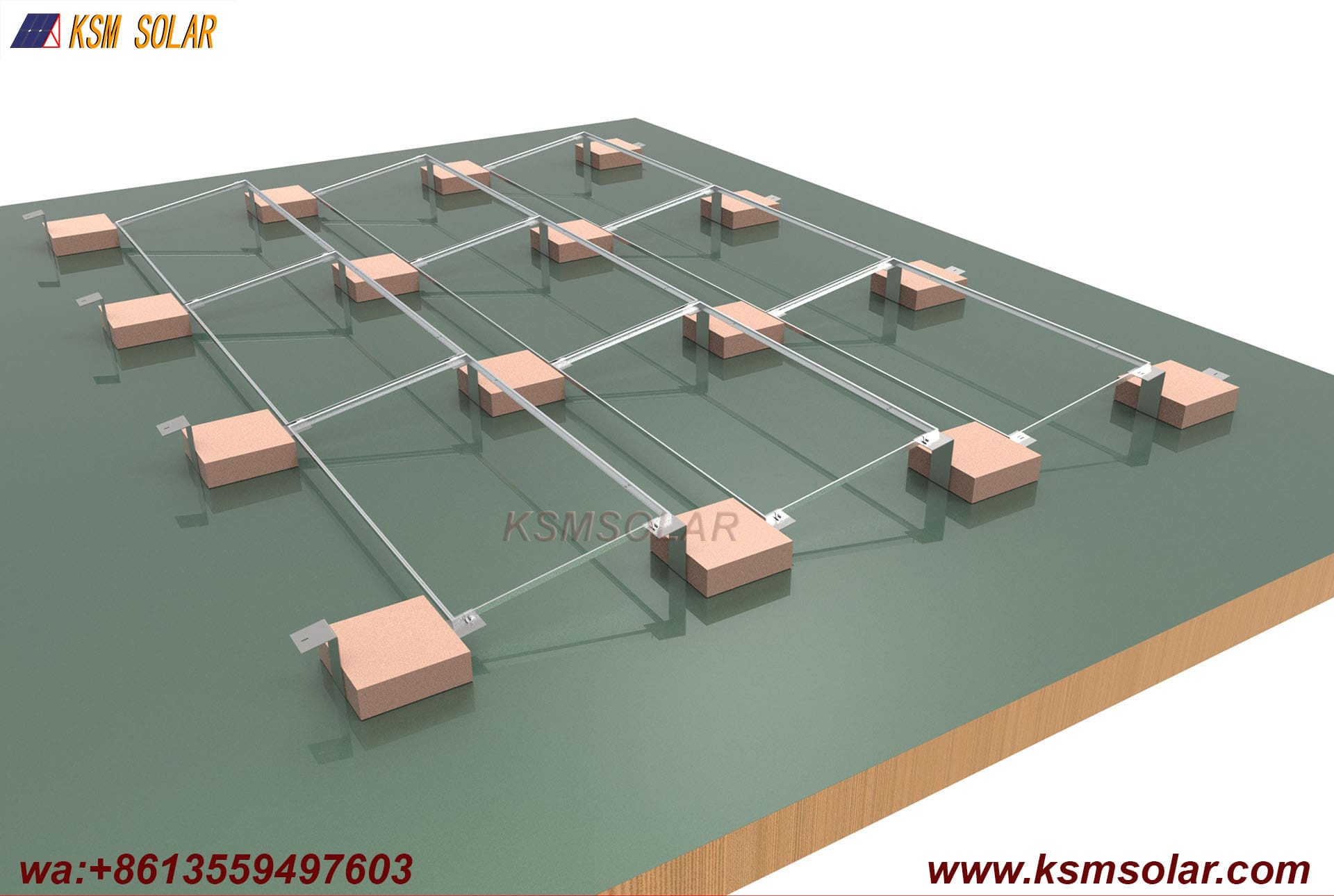 Z-Shaped Steel Folded Plate Ballast Mounting System