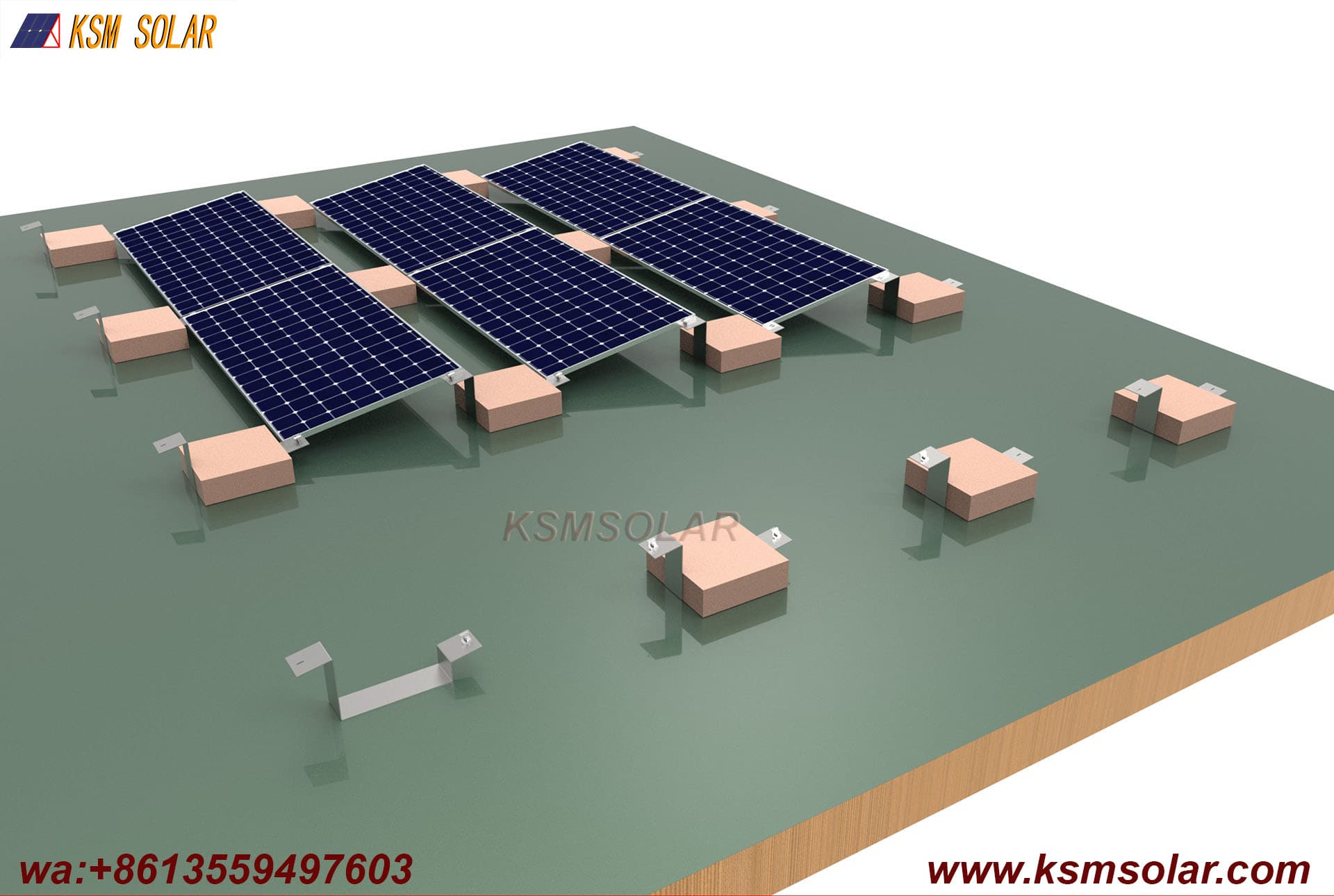 Z-Shaped Steel Folded Plate Ballast Mounting System